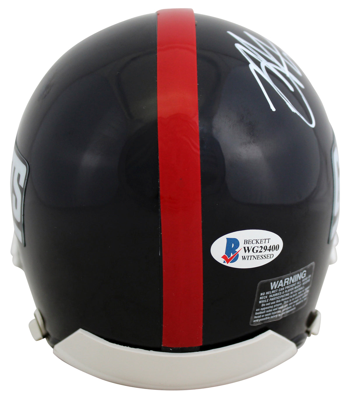 Giants Michael Strahan Authentic Signed 81-99 Throwback Rep Mini Helmet BAS Wit