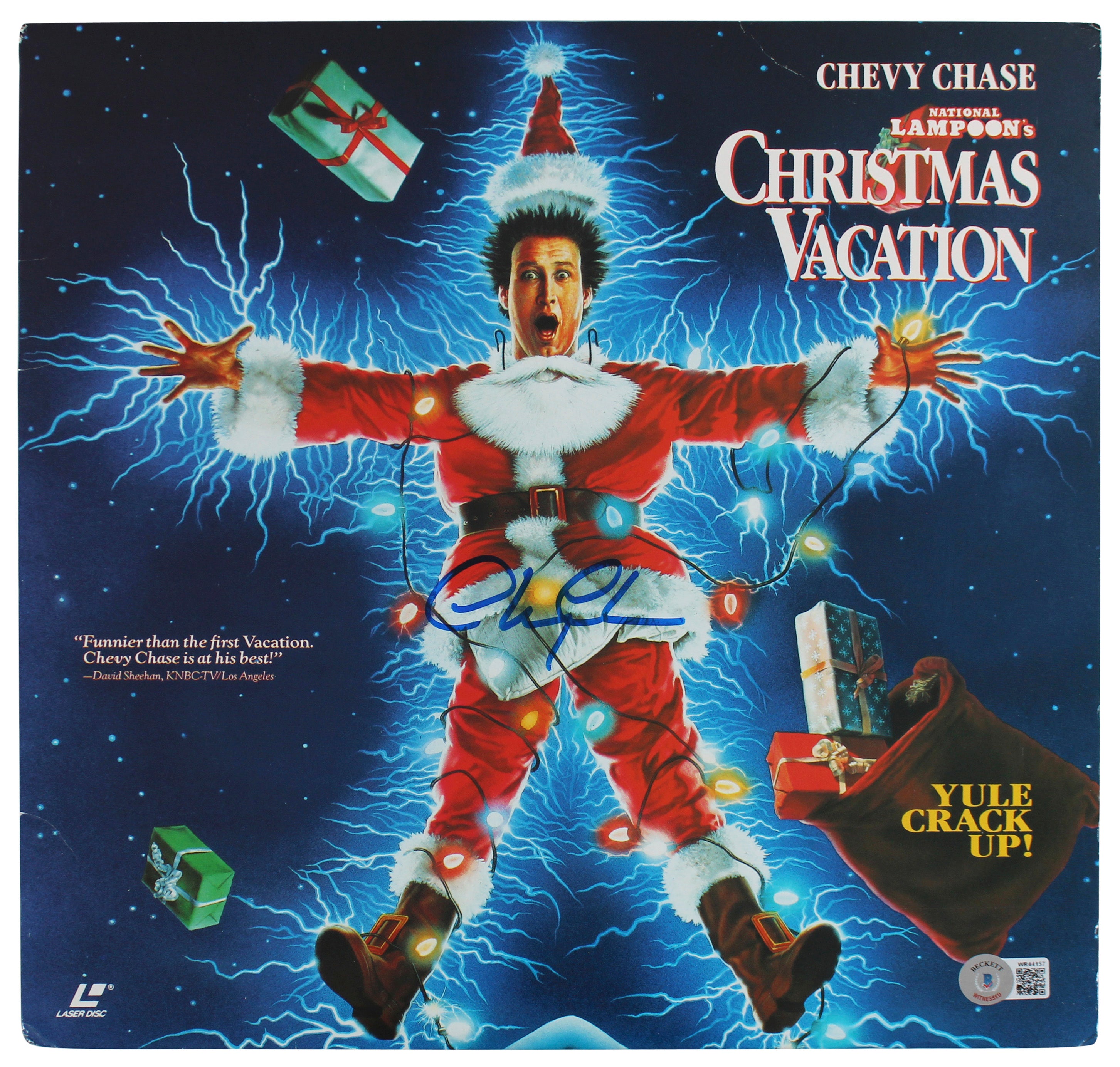 Chevy Chase Signed Christmas Vacation Laserdisc Cover W/Disk BAS Wit #WR44157