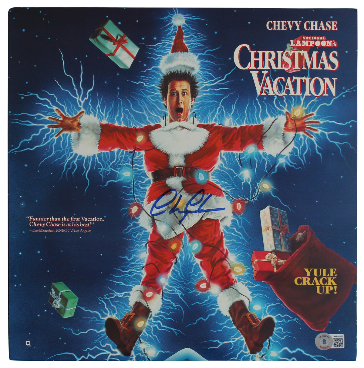 Chevy Chase Signed Christmas Vacation Laserdisc Cover W/Disk BAS Wit #WR44155