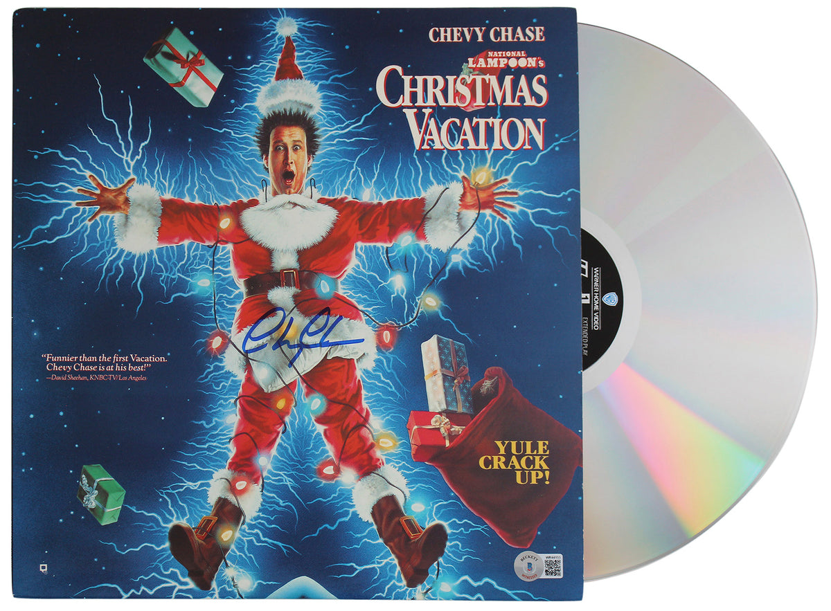 Chevy Chase Signed Christmas Vacation Laserdisc Cover W/Disk BAS Wit #WR44155