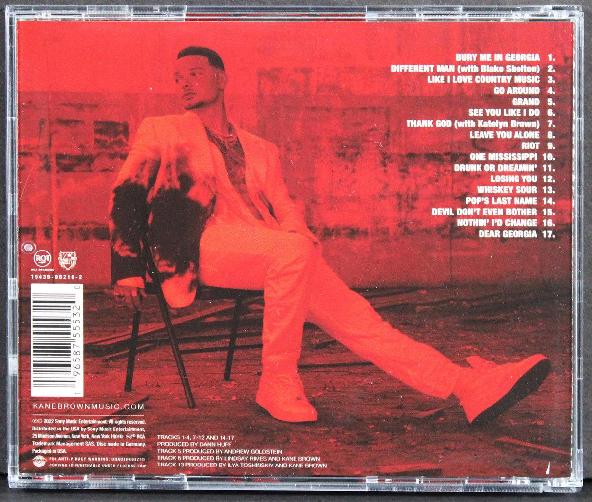 Kane Brown Authentic Signed Different Man Cd Insert W/ Disk BAS #BJ08762