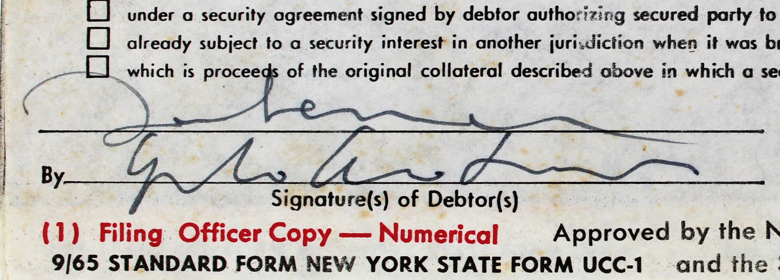 John Lennon & Yoko Ono Authentic Signed 5.75x7.25 Contract BAS #AC33417