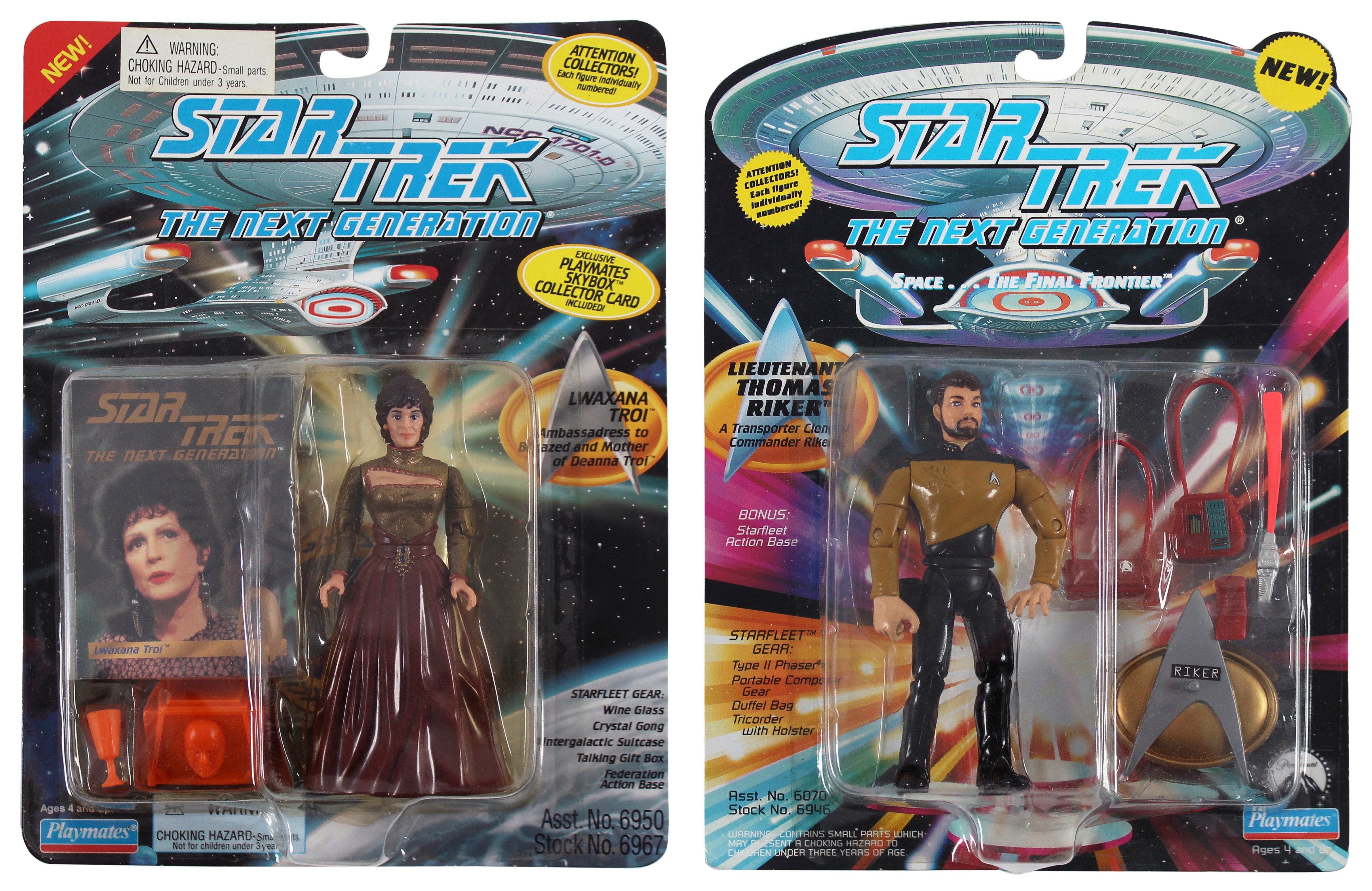 Star Trek The Next Generation Lwaxana Troi & Thomas Riker Playmates Figure Set