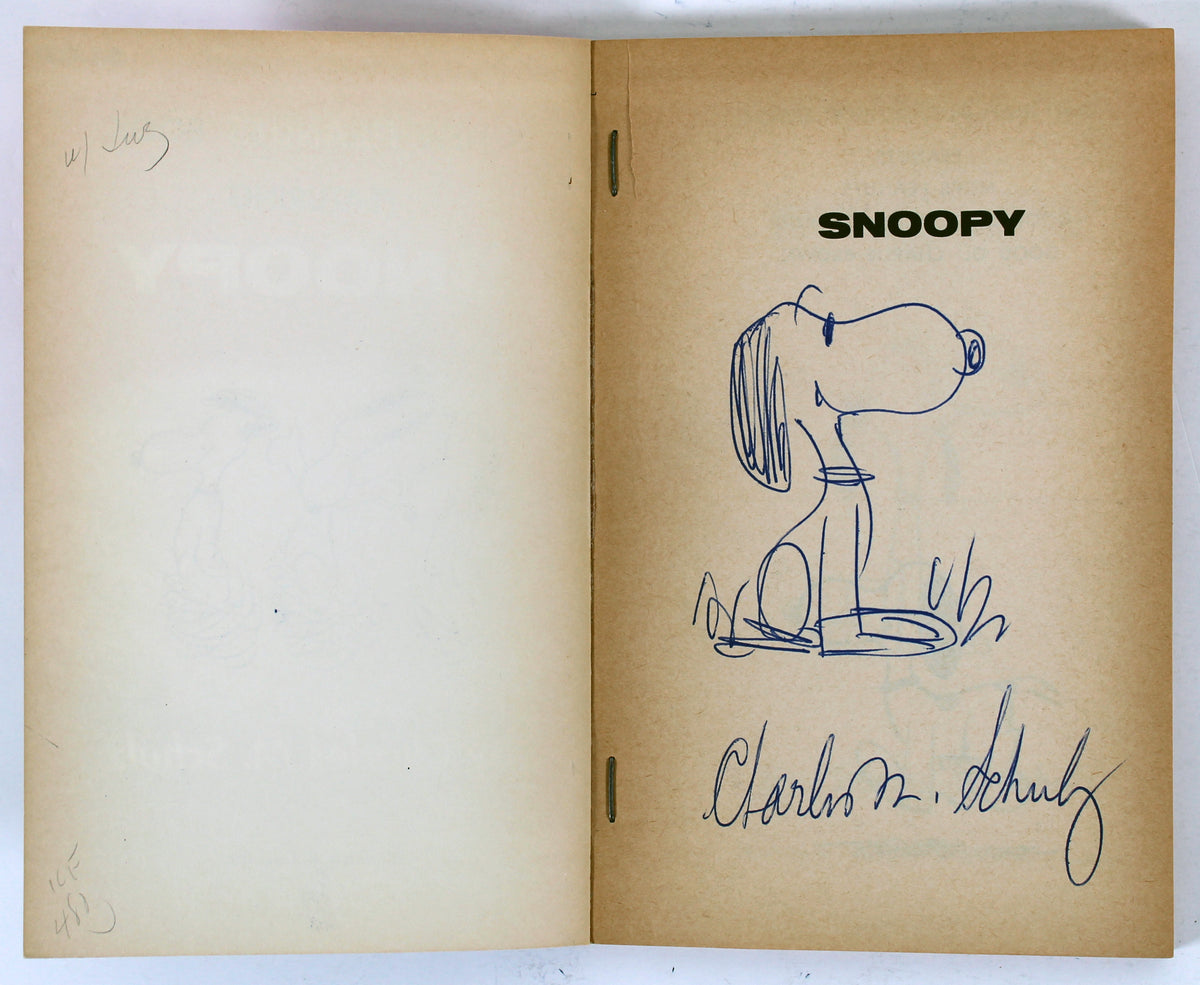 Charles Schulz Signed A New Peanuts Book Featuring Snoopy Paperback Book BAS