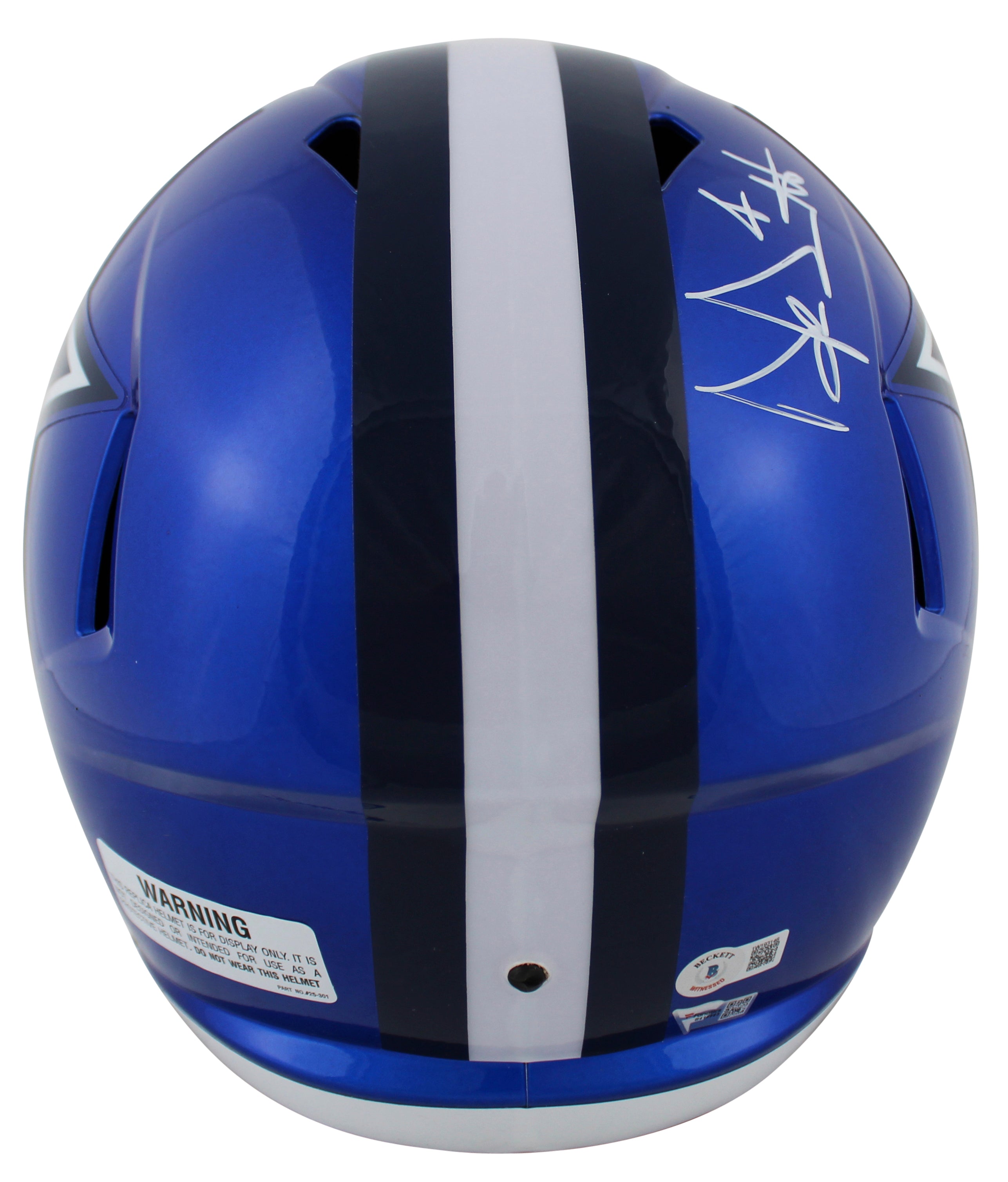 Cowboys Dak Prescott & CeeDee Lamb Signed Flash Full Size Speed Rep Helmet BAS W