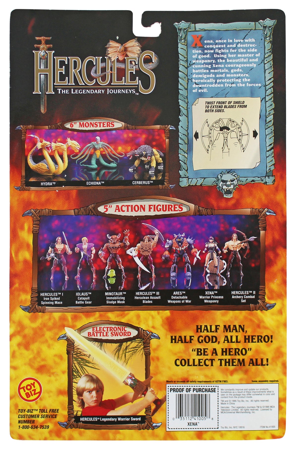 Hercules The Legendary Journeys Xena Warrior Princess Weaponry Toy Biz Figure 1
