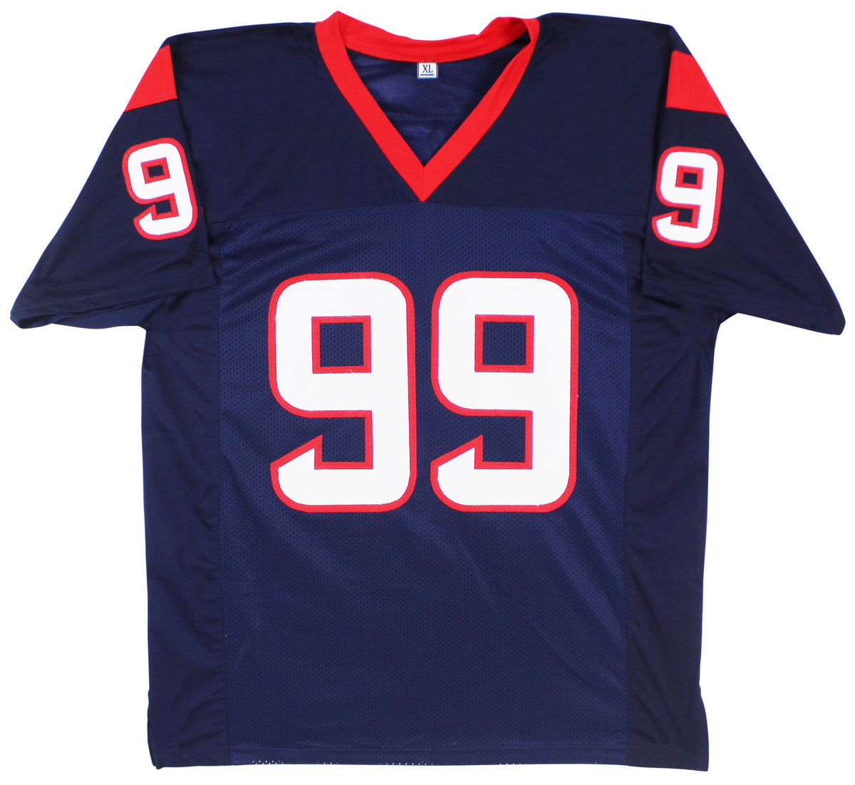 J.J. Watt Authentic Signed Navy Blue Pro Style Jersey Autographed JSA Witness