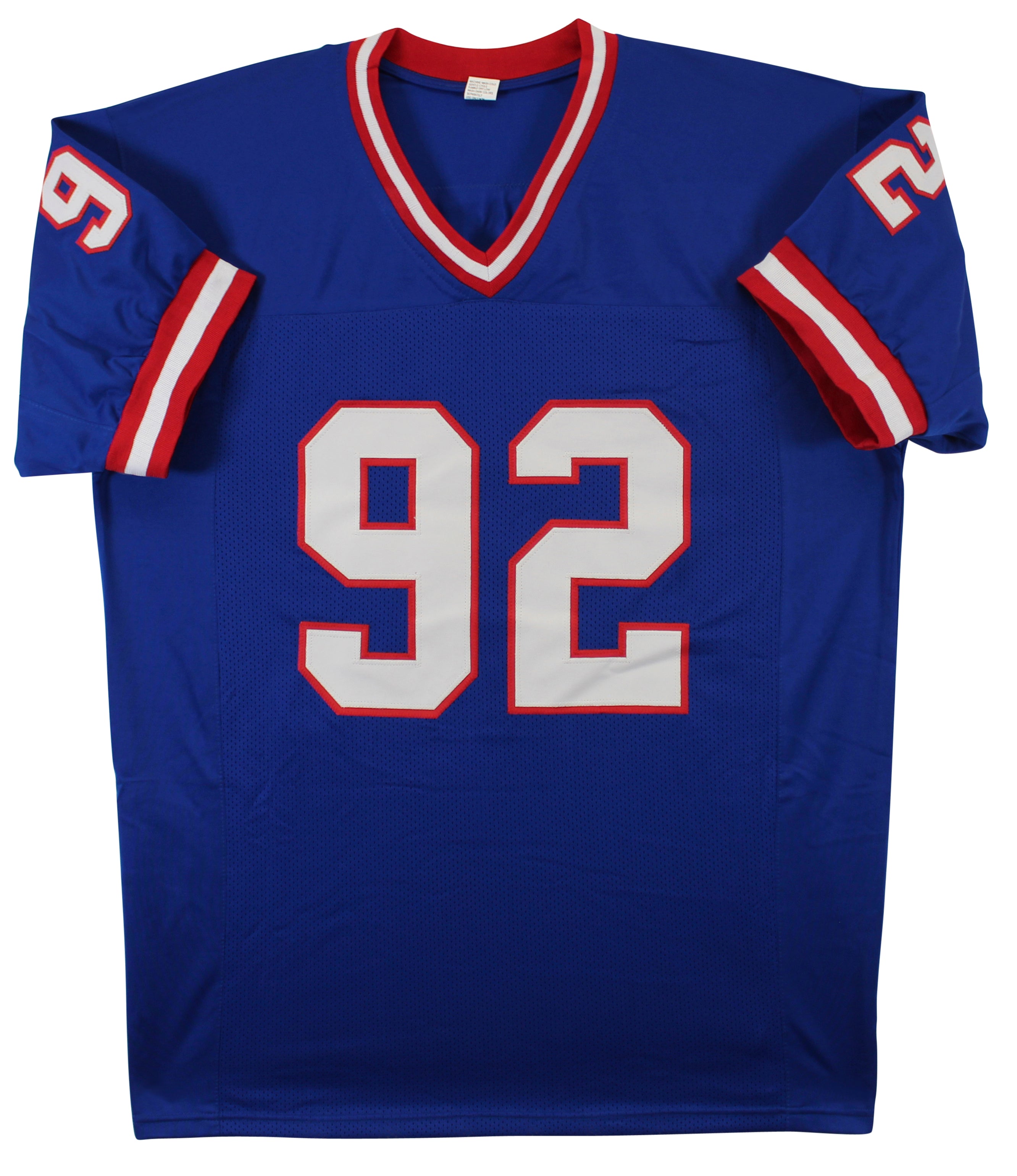 Michael Strahan "HOF 14" Authentic Signed Blue Pro Style Jersey BAS Witnessed