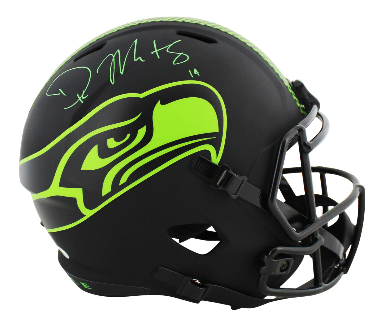 Seahawks DK Metcalf Signed Eclipse Full Size Speed Rep Helmet BAS Witnessed