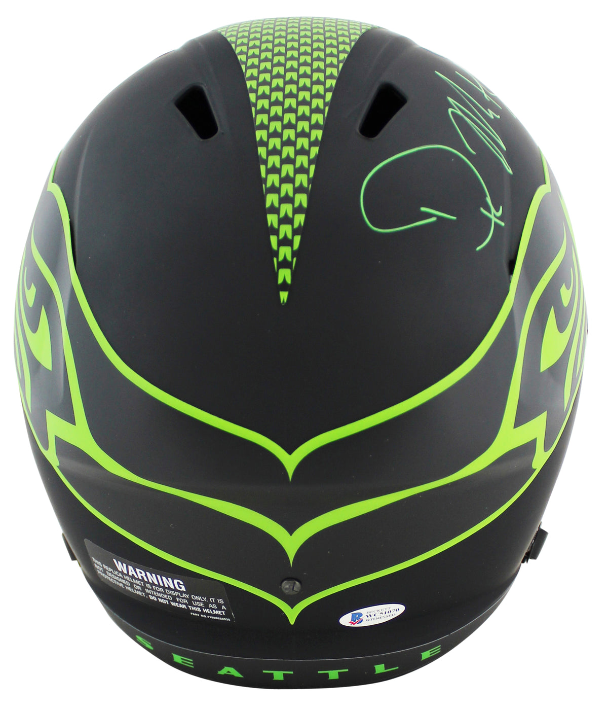 Seahawks DK Metcalf Signed Eclipse Full Size Speed Rep Helmet BAS Witnessed