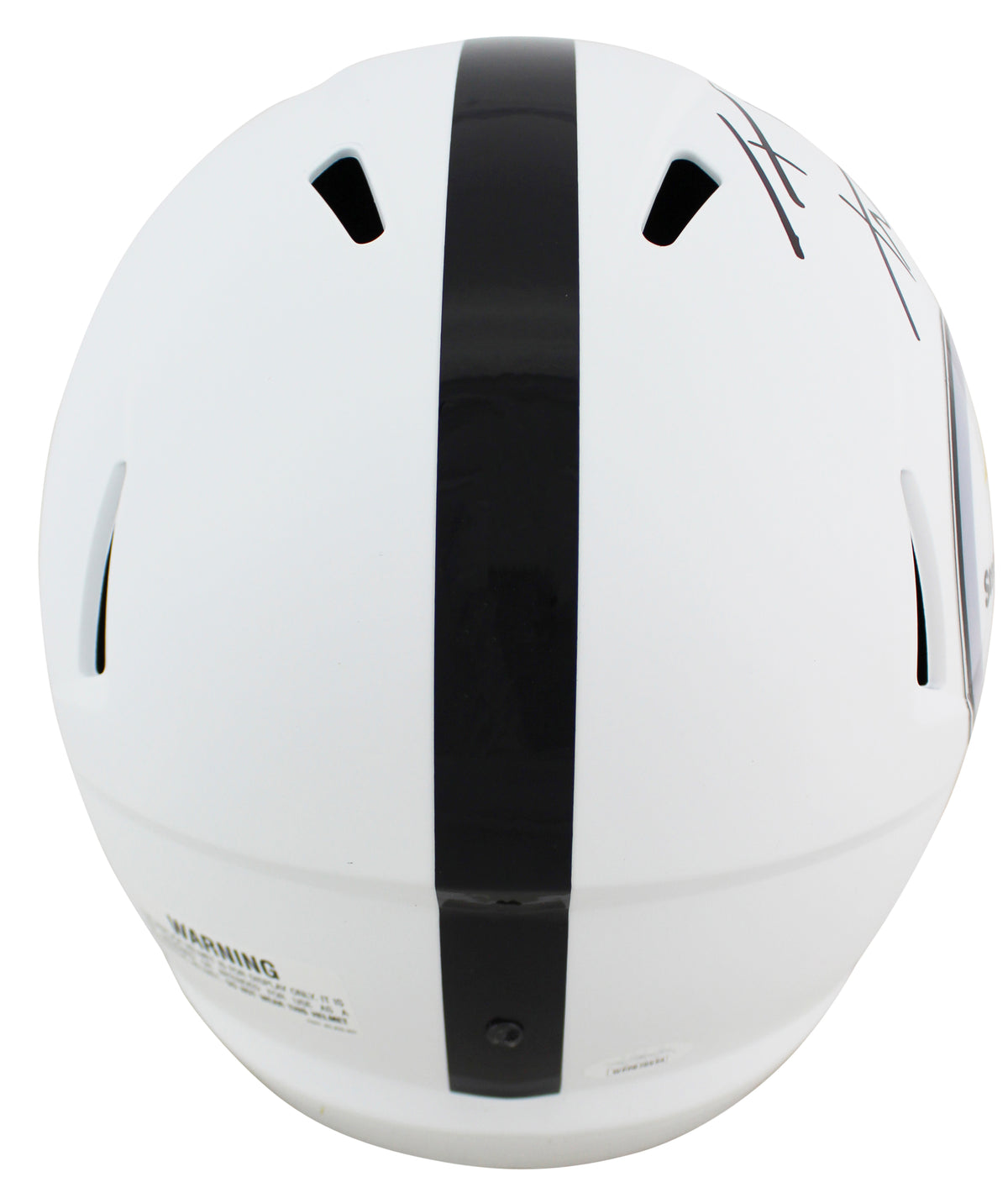 Steelers T.J. Watt Signed Flat White Full Size Speed Rep Helmet JSA Witness