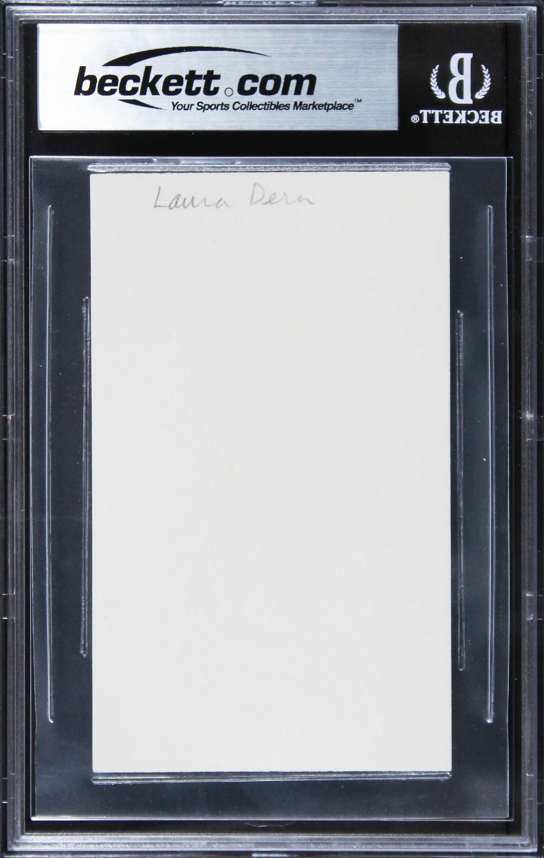 Laura Dern Jurassic Park Signed 3x5 Index Card Autographed BAS Slabbed 1