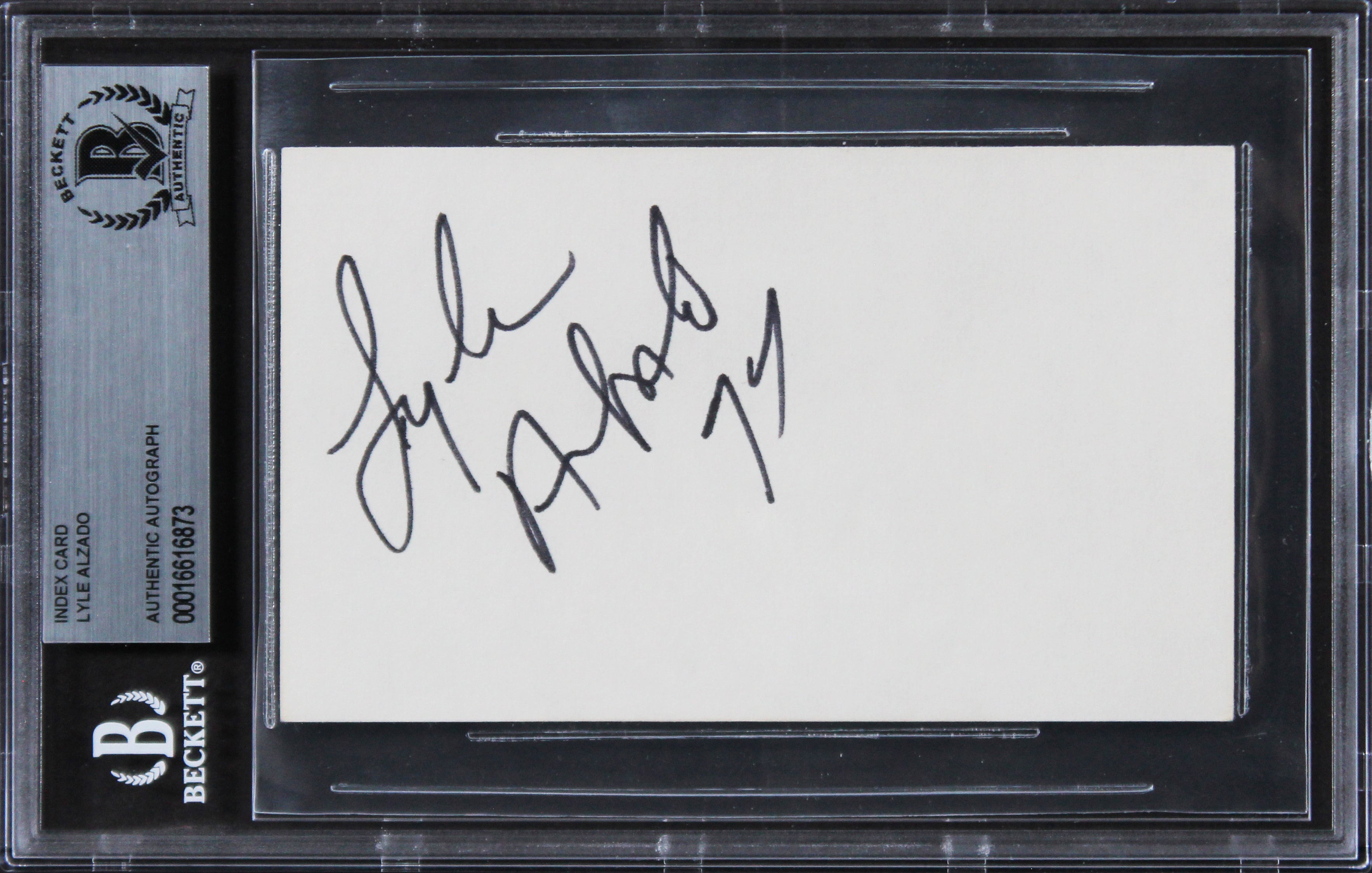 Raiders Lyle Alzado Authentic Signed 3x5 Index Card Autographed BAS Slabbed 2
