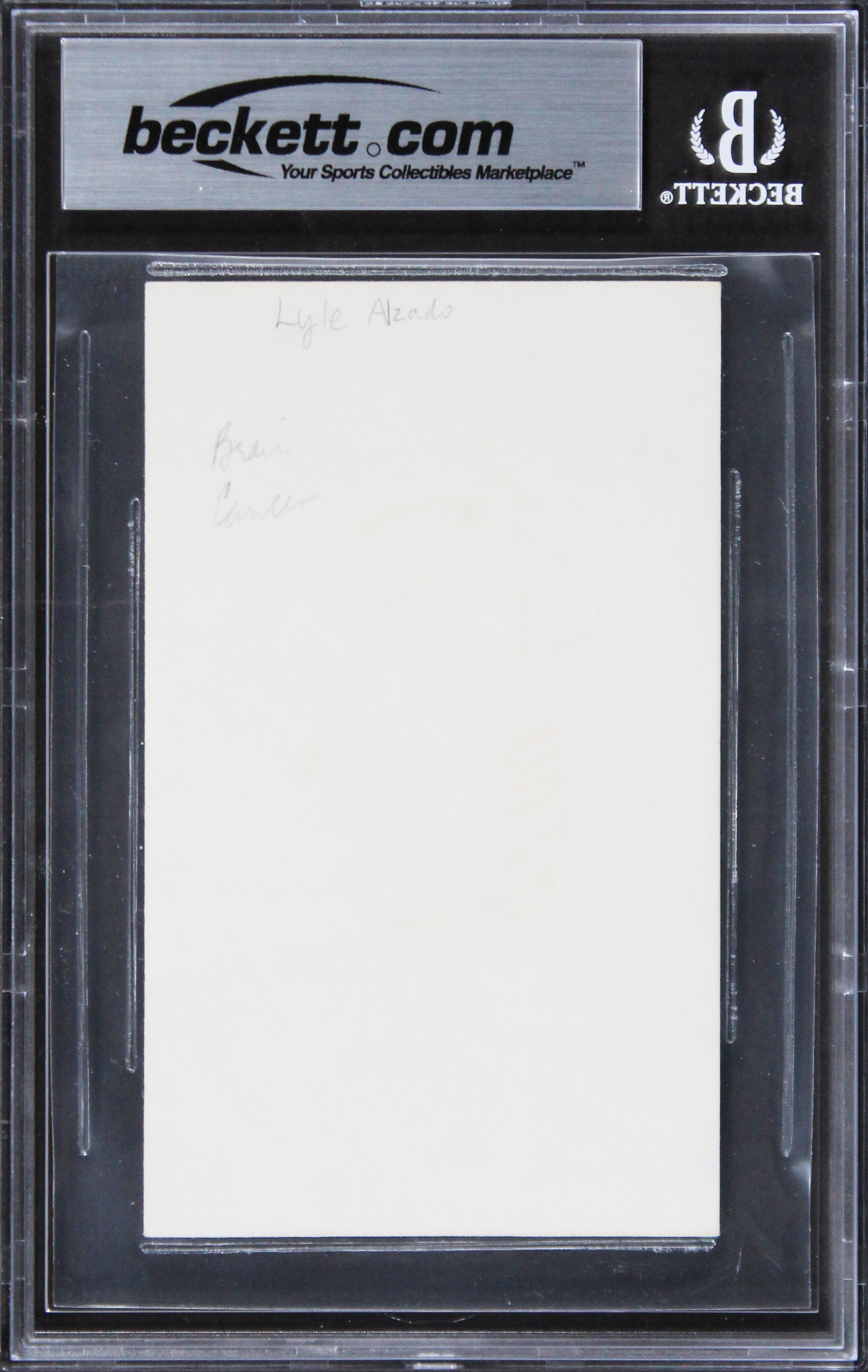Raiders Lyle Alzado Authentic Signed 3x5 Index Card Autographed BAS Slabbed 2