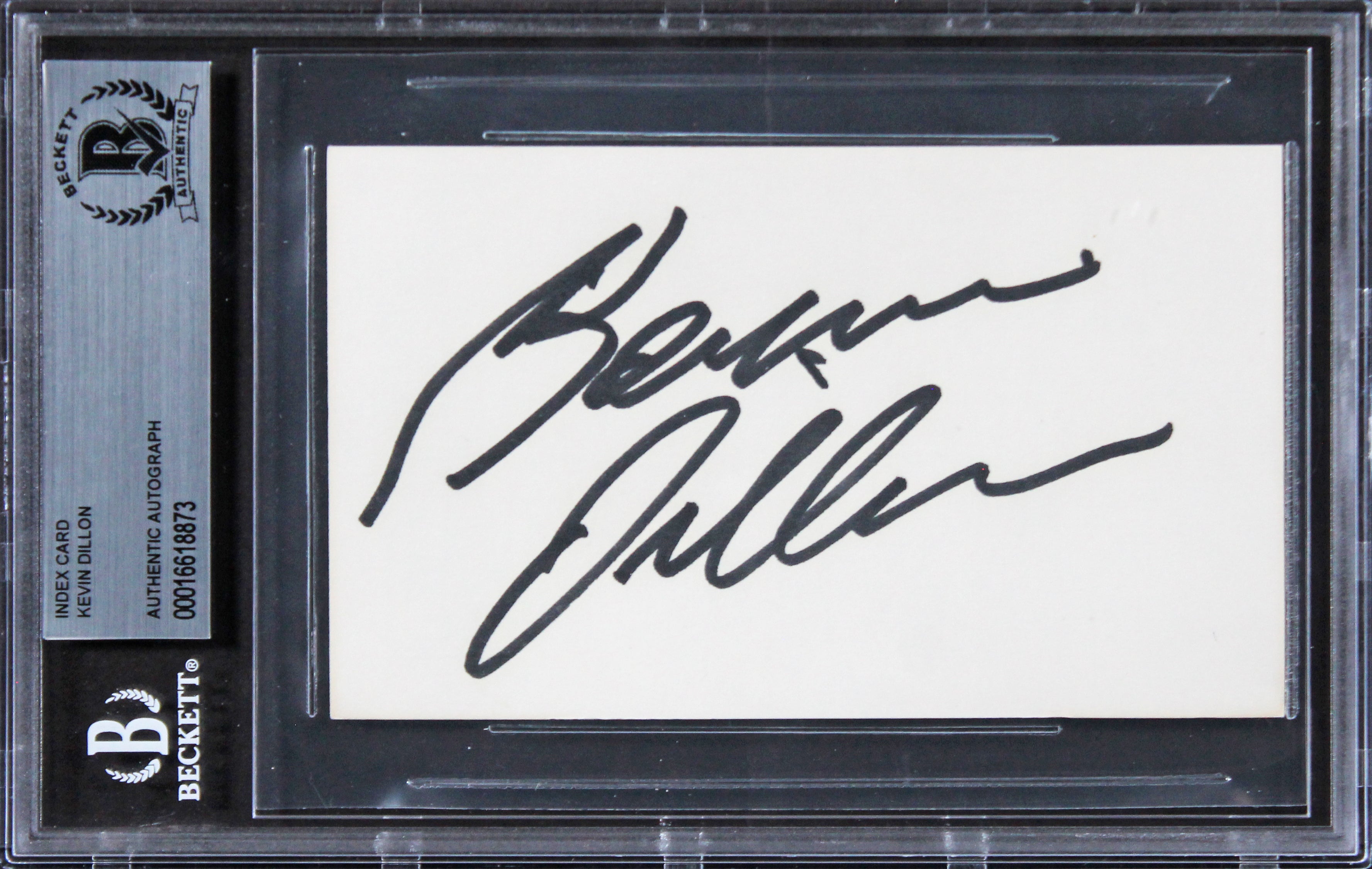 Kevin Dillon Entourage Authentic Signed 3x5 Index Card Autographed BAS Slabbed