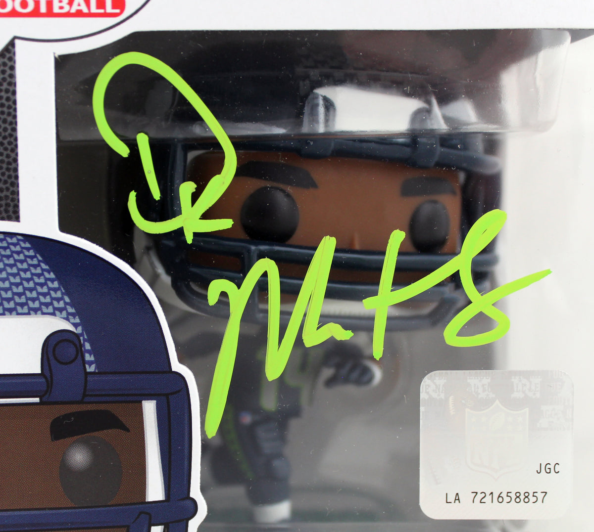 Seahawks DK Metcalf Authentic Signed #147 Funko Pop Vinyl Figure BAS Witnessed