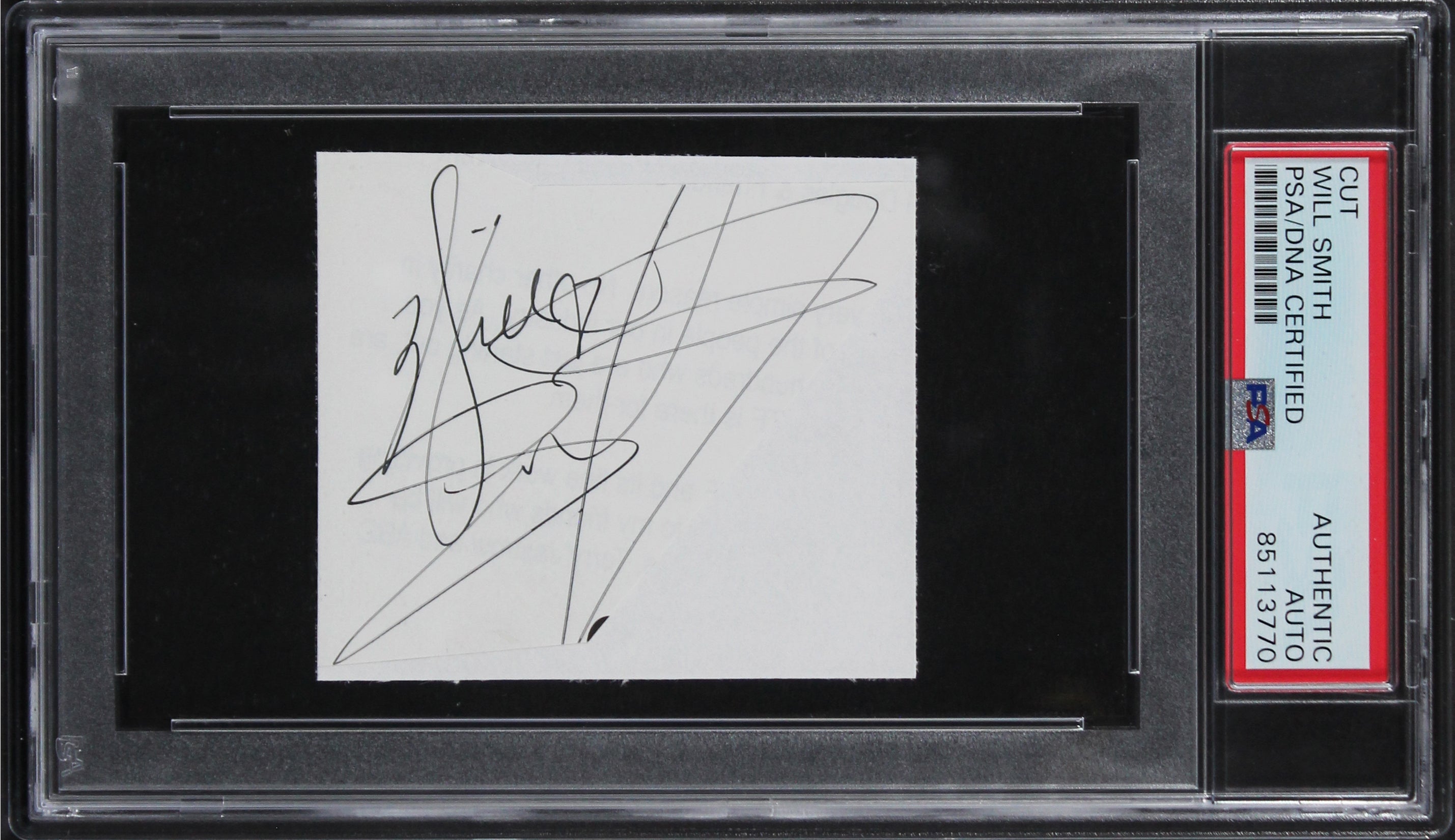 Will Smith Fresh Prince of Bel-Air Authentic Signed 2.75x3 Cut PSA/DNA Slabbed