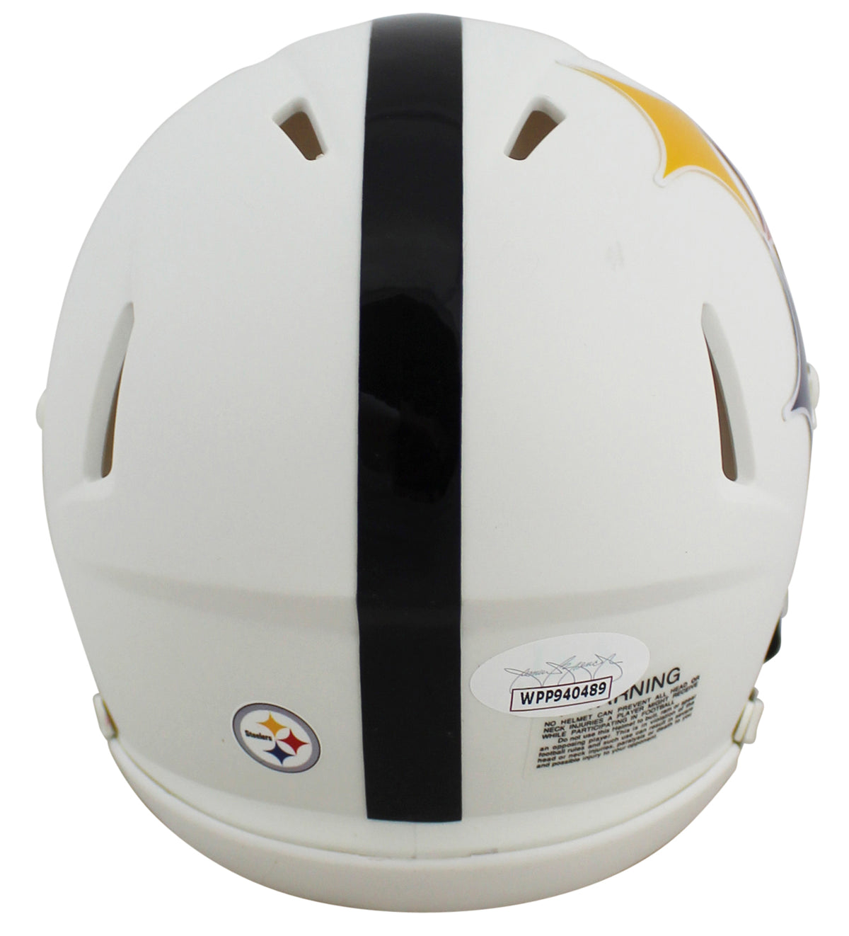 Steelers T.J. Watt Authentic Signed Alternate AMP Speed Mini Helmet JSA Witness
