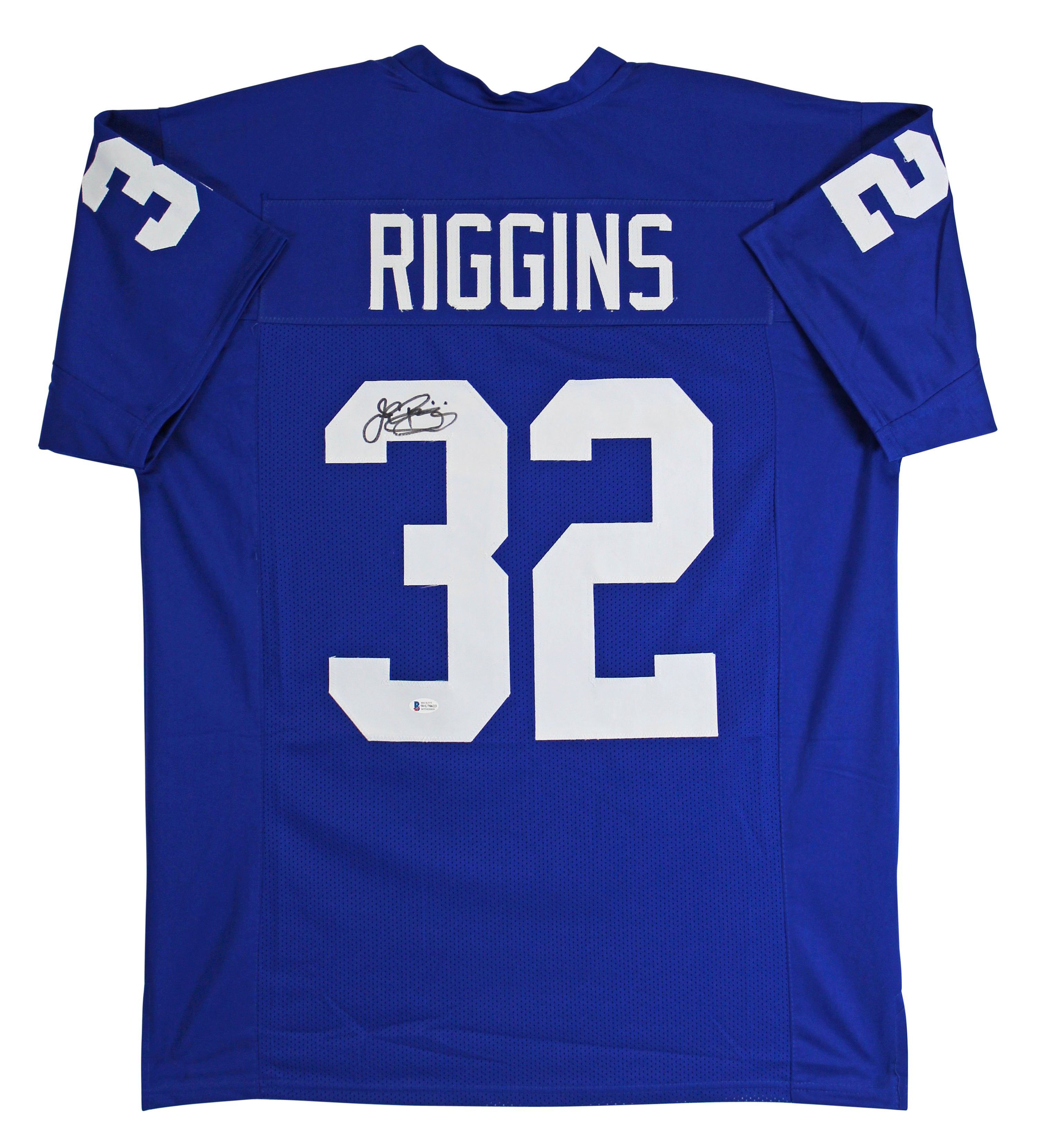 Kansas John Riggins Authentic Signed Blue Pro Style Jersey BAS Witnessed