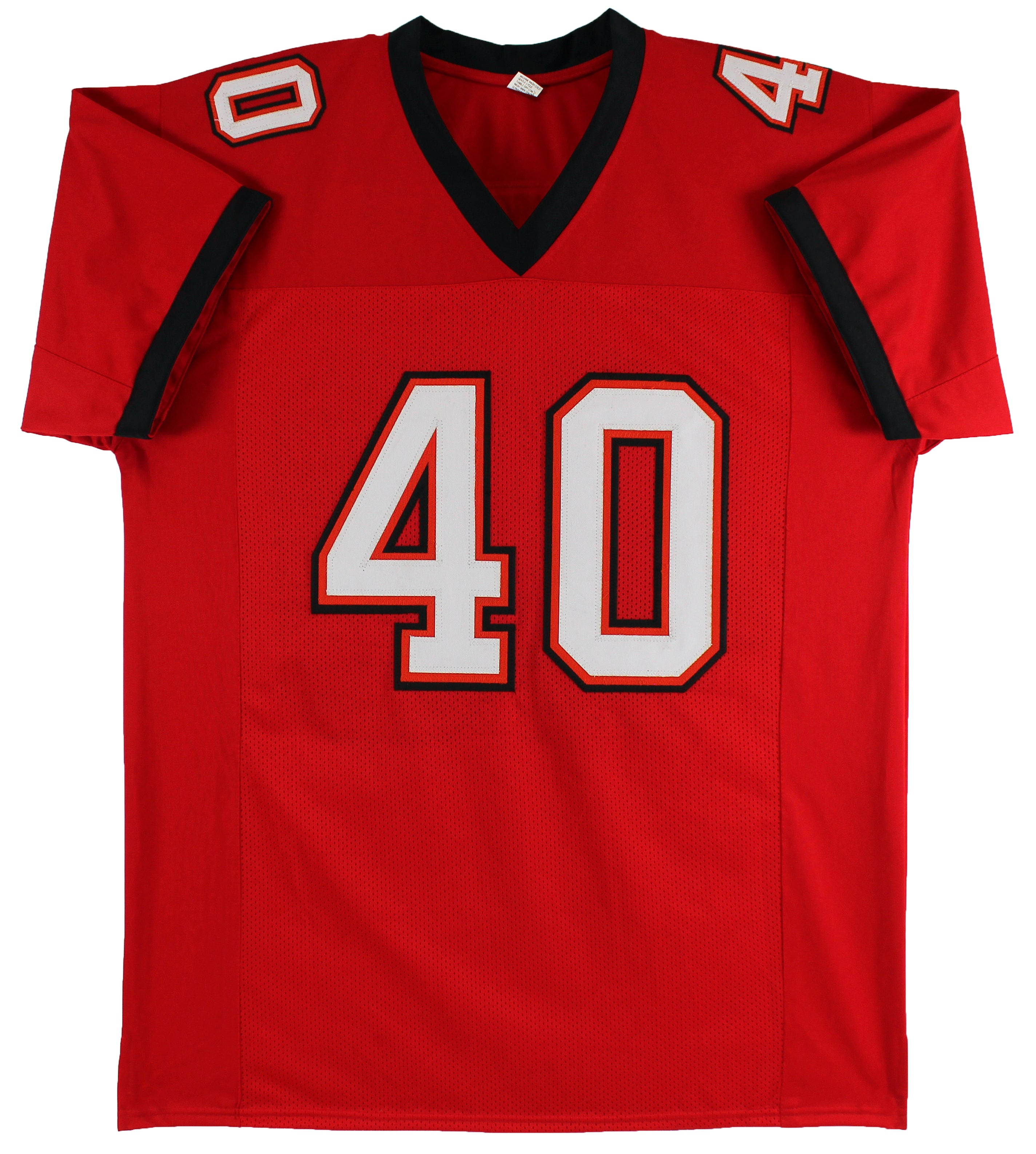 Mike Alstott "A-Train" Authentic Signed Red Pro Style Jersey BAS Witnessed