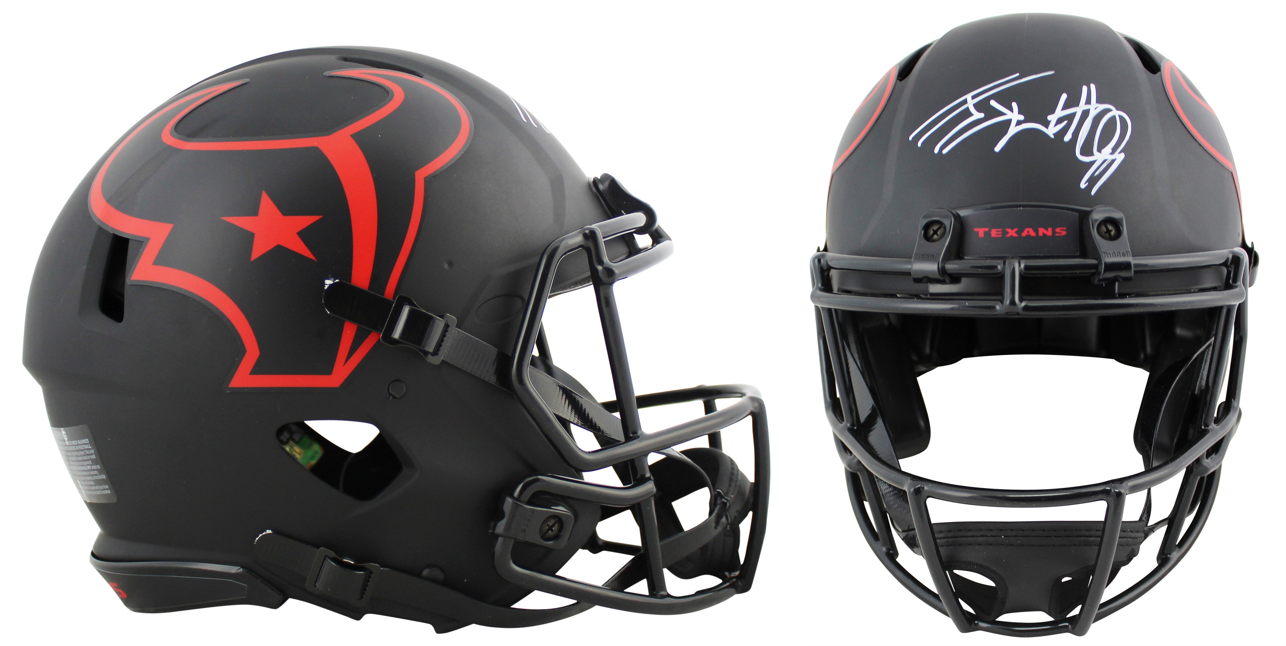 Texans J.J. Watt Signed Eclipse Proline F/S Speed Helmet w/ White Sig JSA Wit