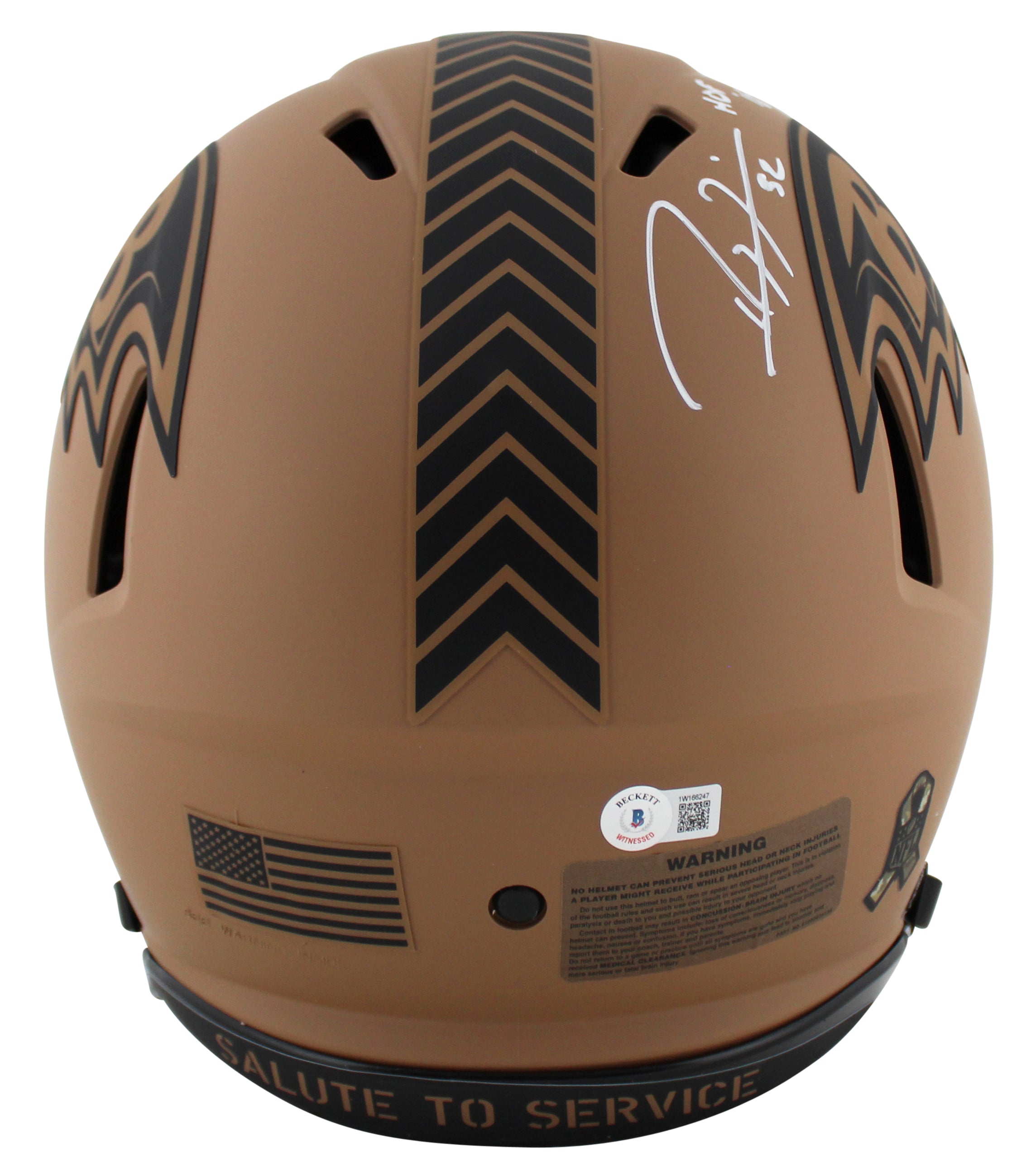 Ravens Ray Lewis "HOF 18" Signed STS II Full Size Speed Proline Helmet BAS Wit