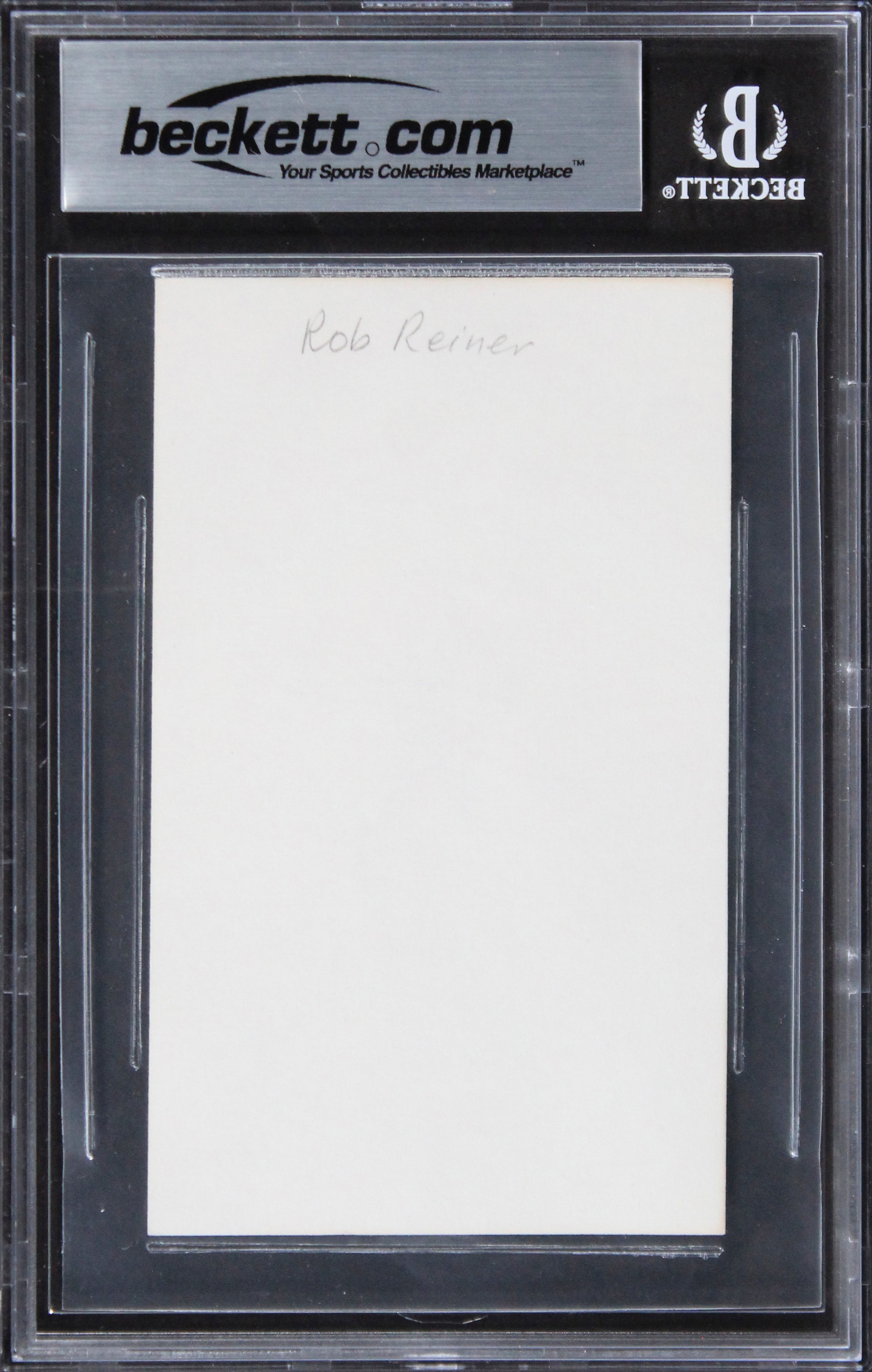 Rob Reiner All In The Family Authentic Signed 3x5 Index Card BAS Slabbed 3