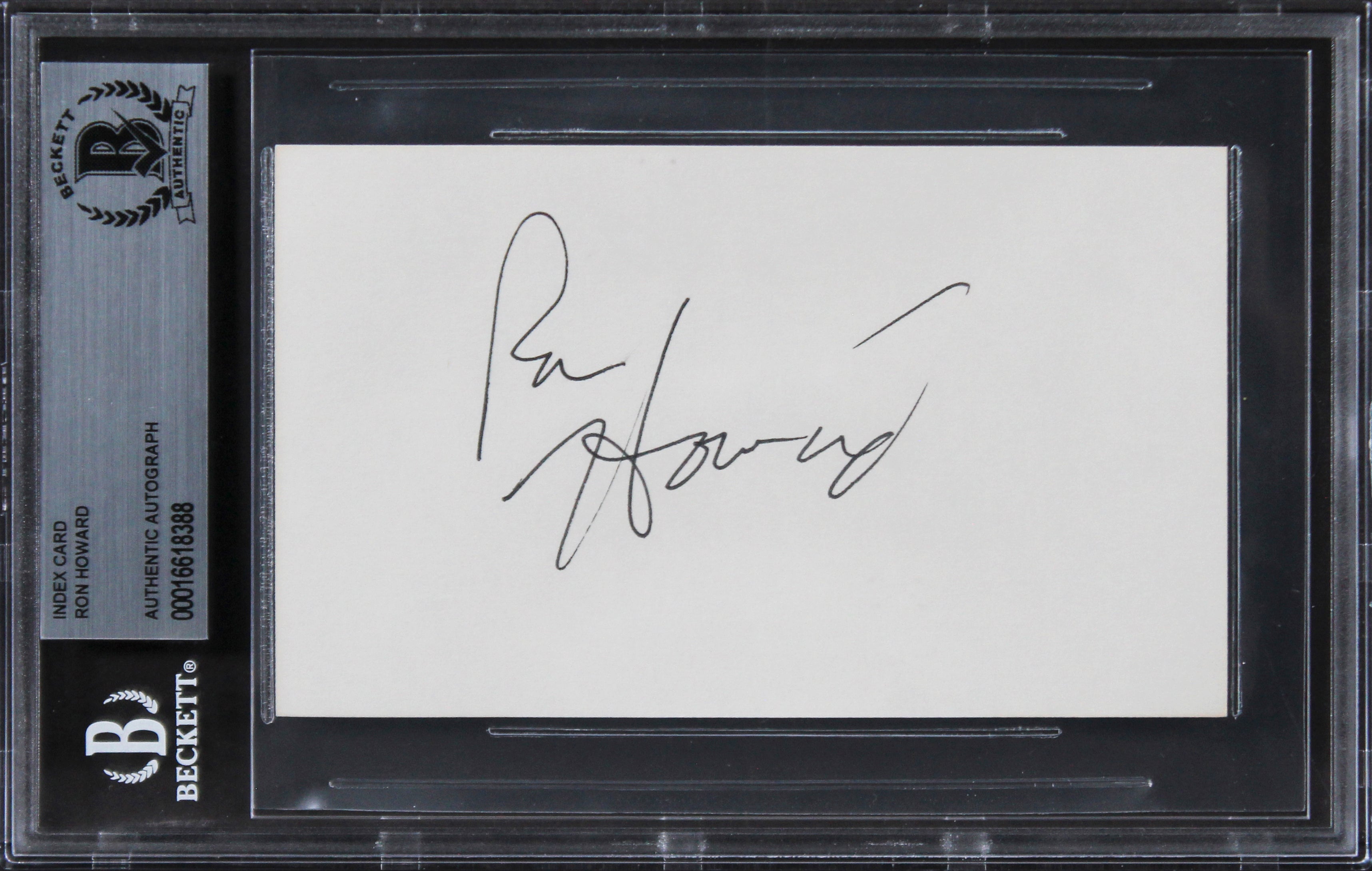 Ron Howard Happy Days Authentic Signed 3x5 Index Card Autographed BAS Slabbed 2