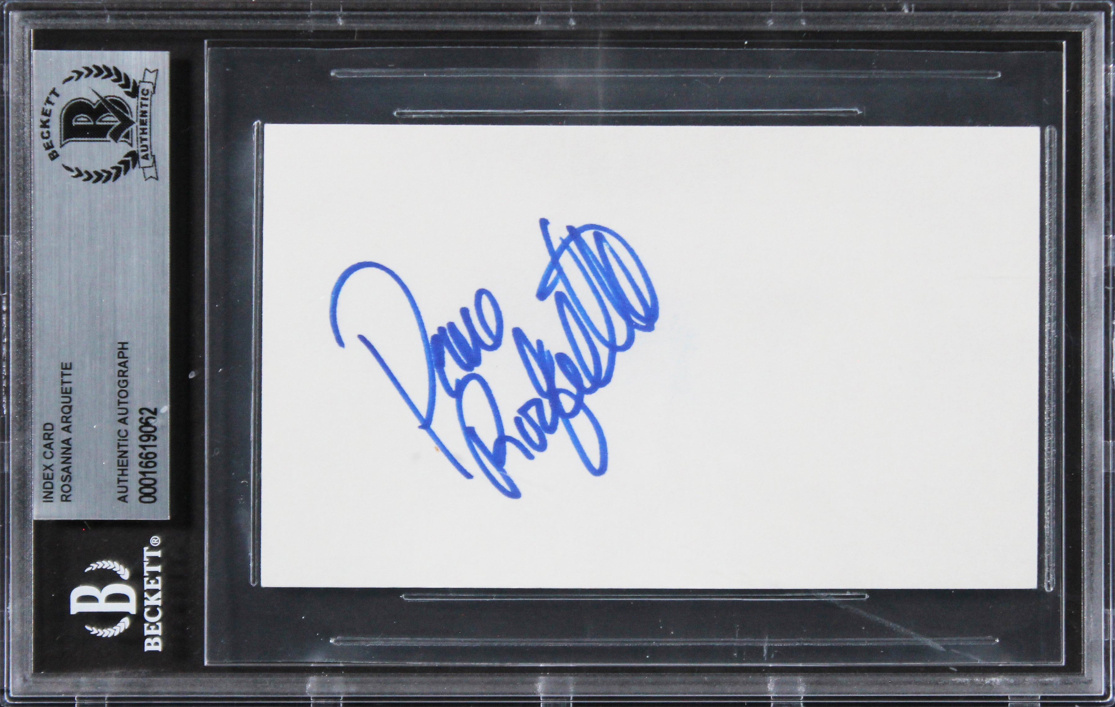 Rosanna Arquette Pulp Fiction Authentic Signed 3x5 Index Card BAS Slabbed 2
