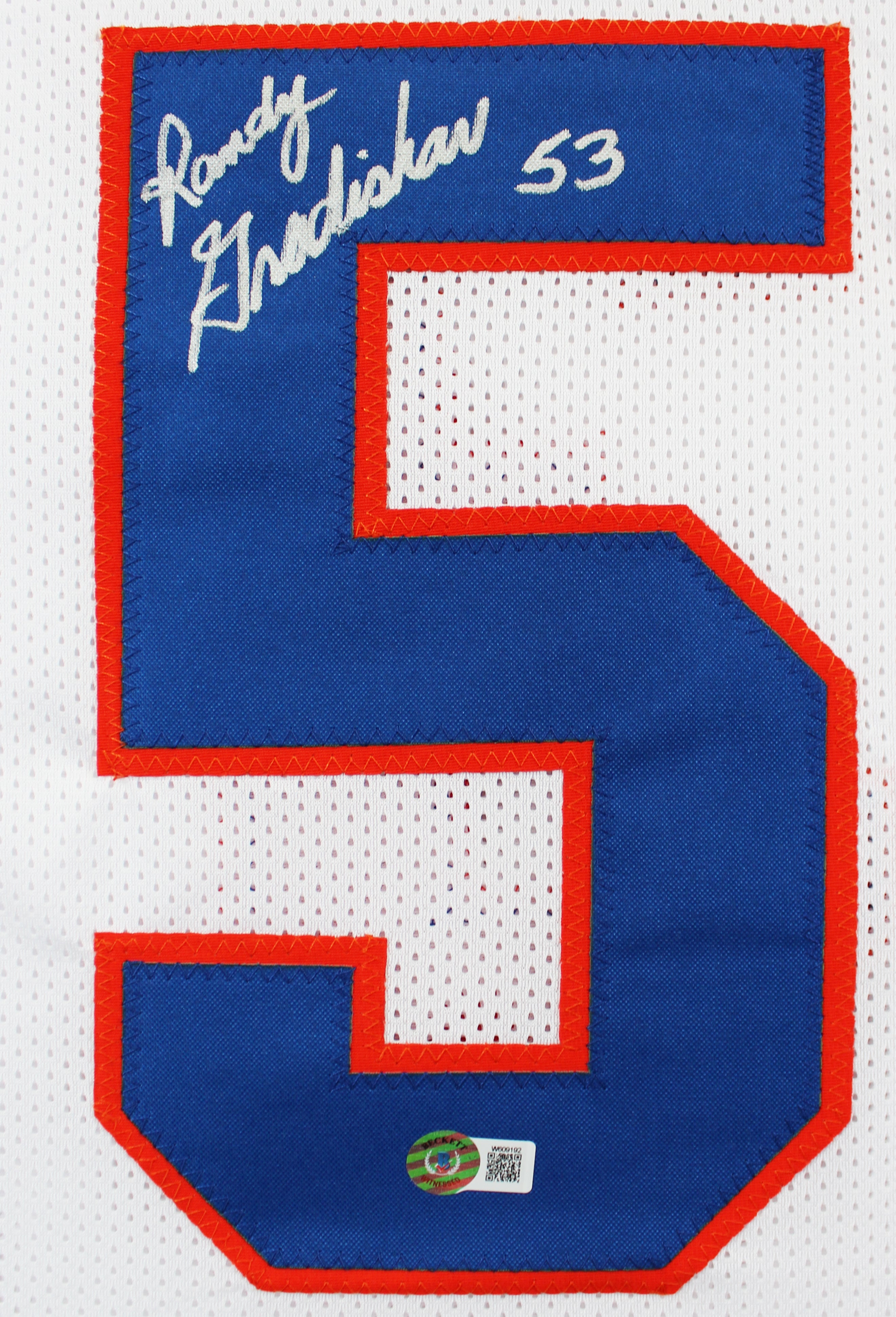 Randy Gradishar Authentic Signed White Throwback Pro Style Jersey BAS Witnessed