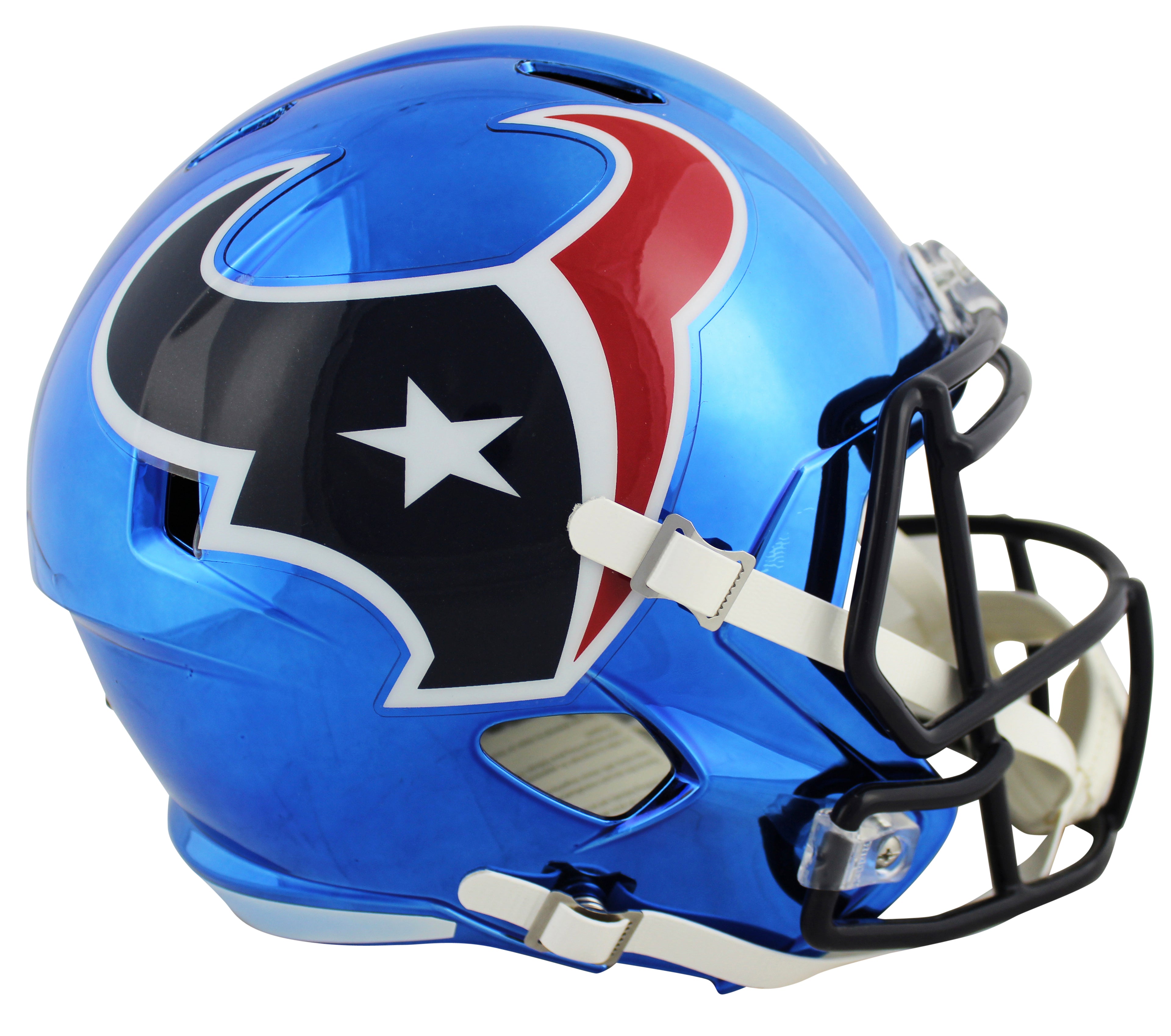 Texans J.J. Watt Authentic Signed Chrome Full Size Speed Rep Helmet JSA Witness