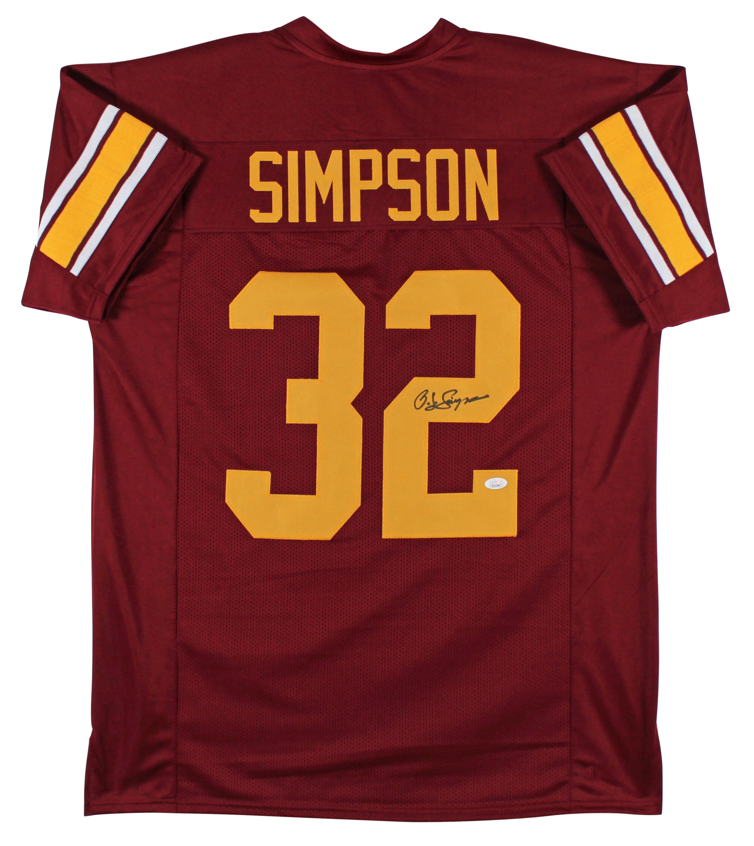 USC O.J. Simpson Authentic Signed Maroon Pro Style Jersey JSA Witness