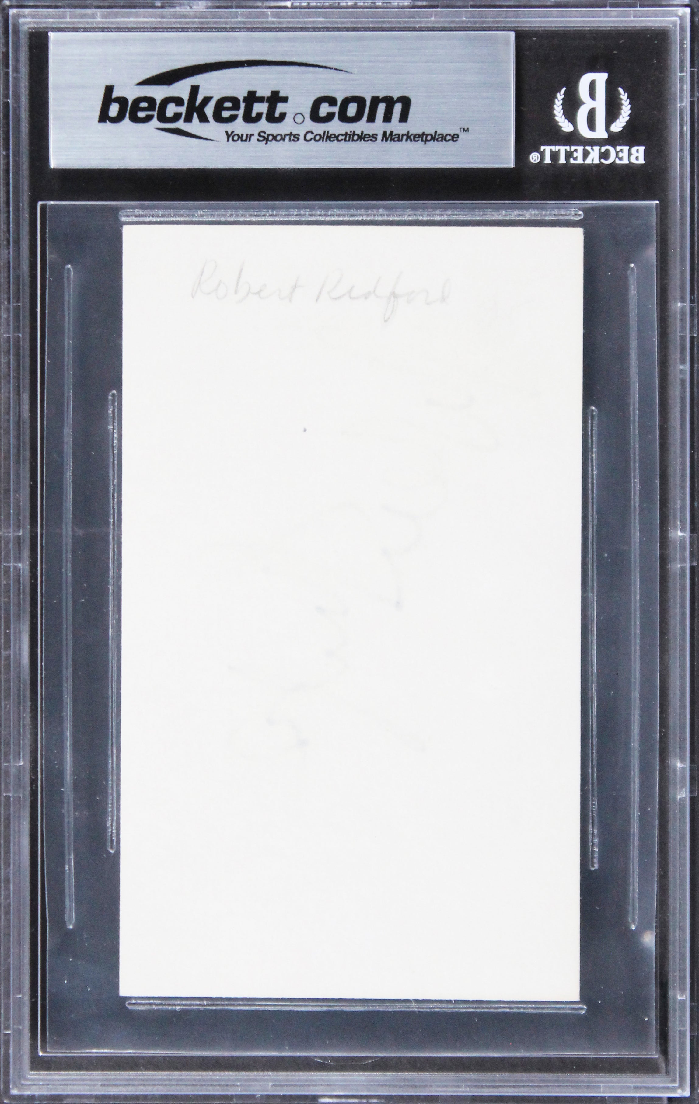 Robert Redford Out of Africa Authentic Signed 3x5 Index Card BAS Slabbed 2