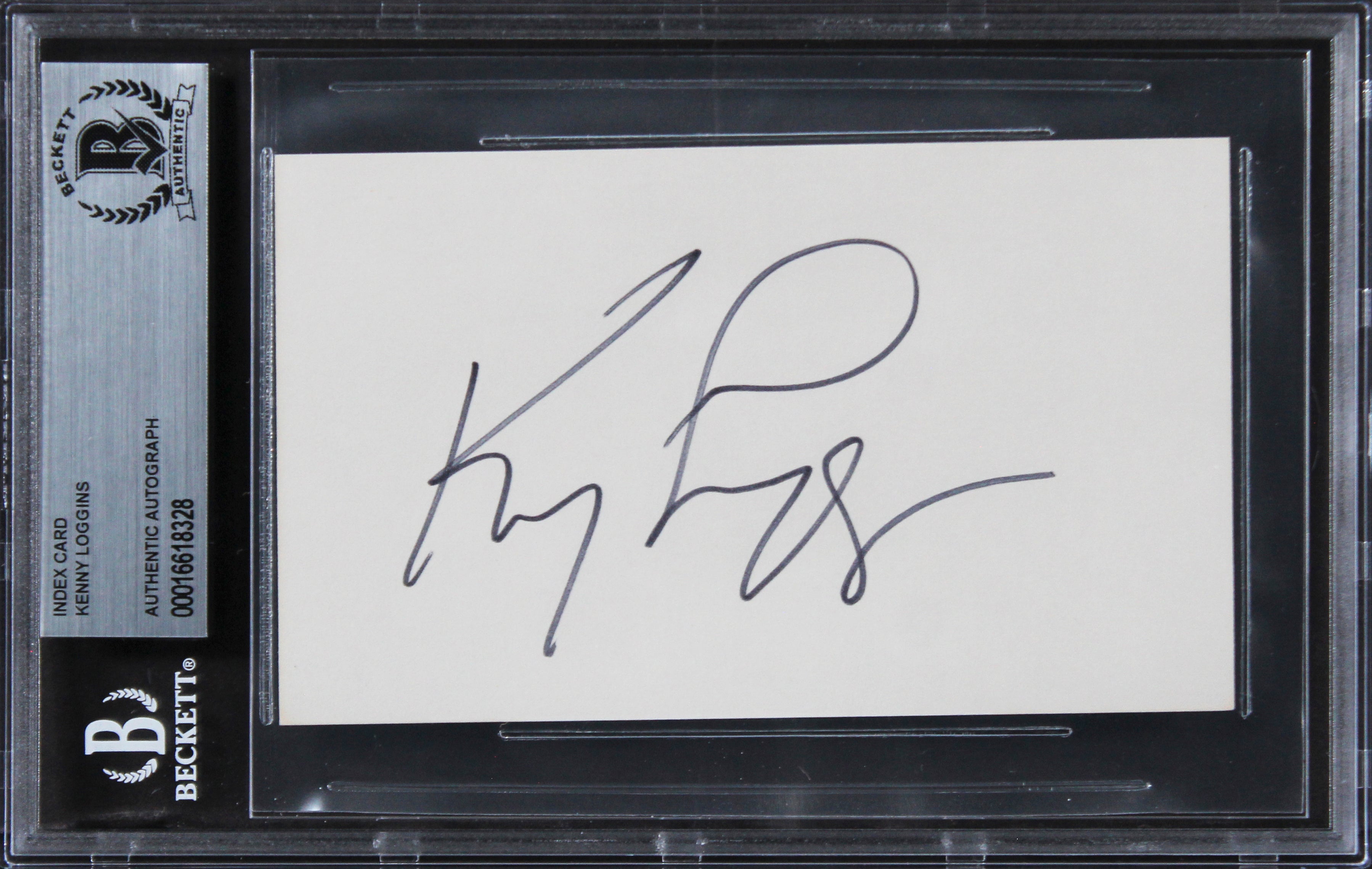 Kenny Loggins Musician Authentic Signed 3x5 Index Card Autographed BAS Slabbed
