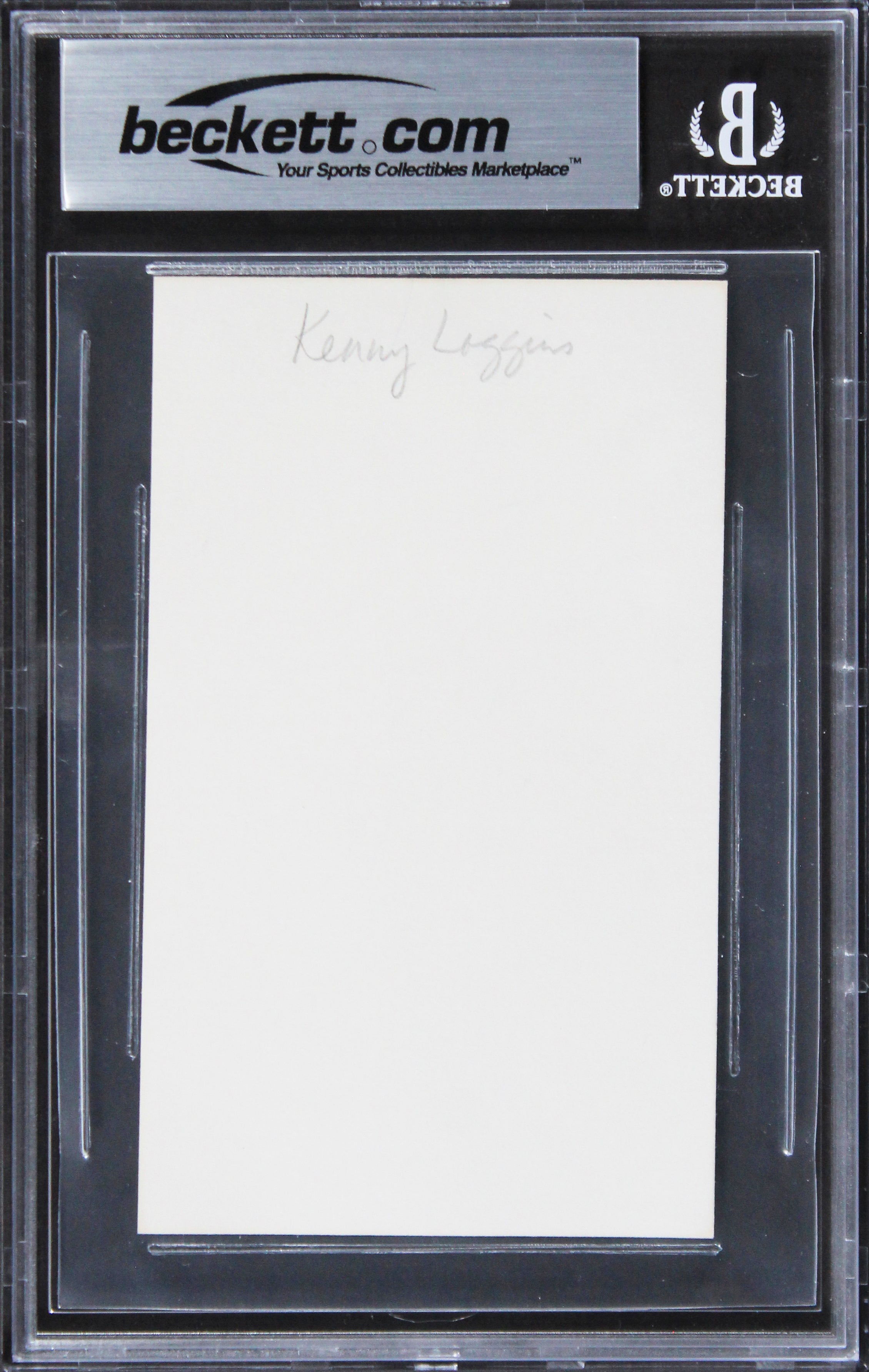Kenny Loggins Musician Authentic Signed 3x5 Index Card Autographed BAS Slabbed