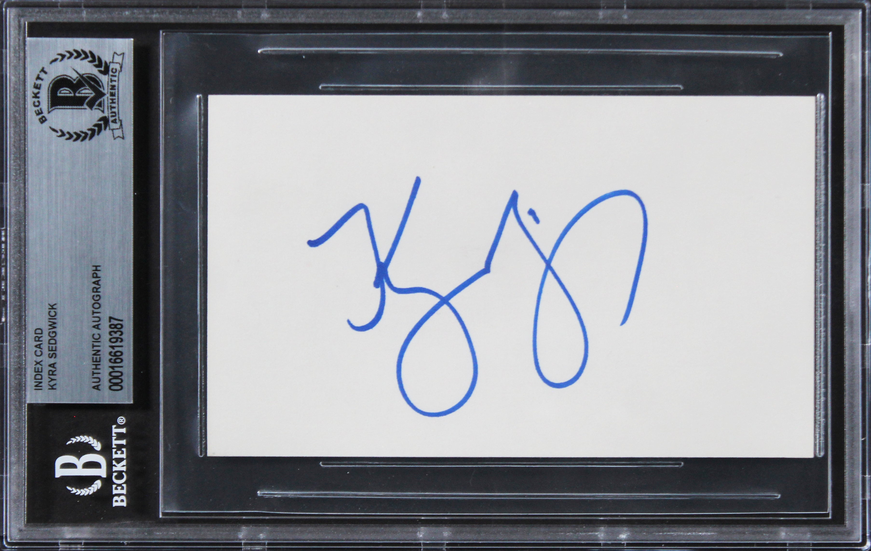 Kyra Sedgwick Something to Talk About Signed 3x5 Index Card BAS Slabbed