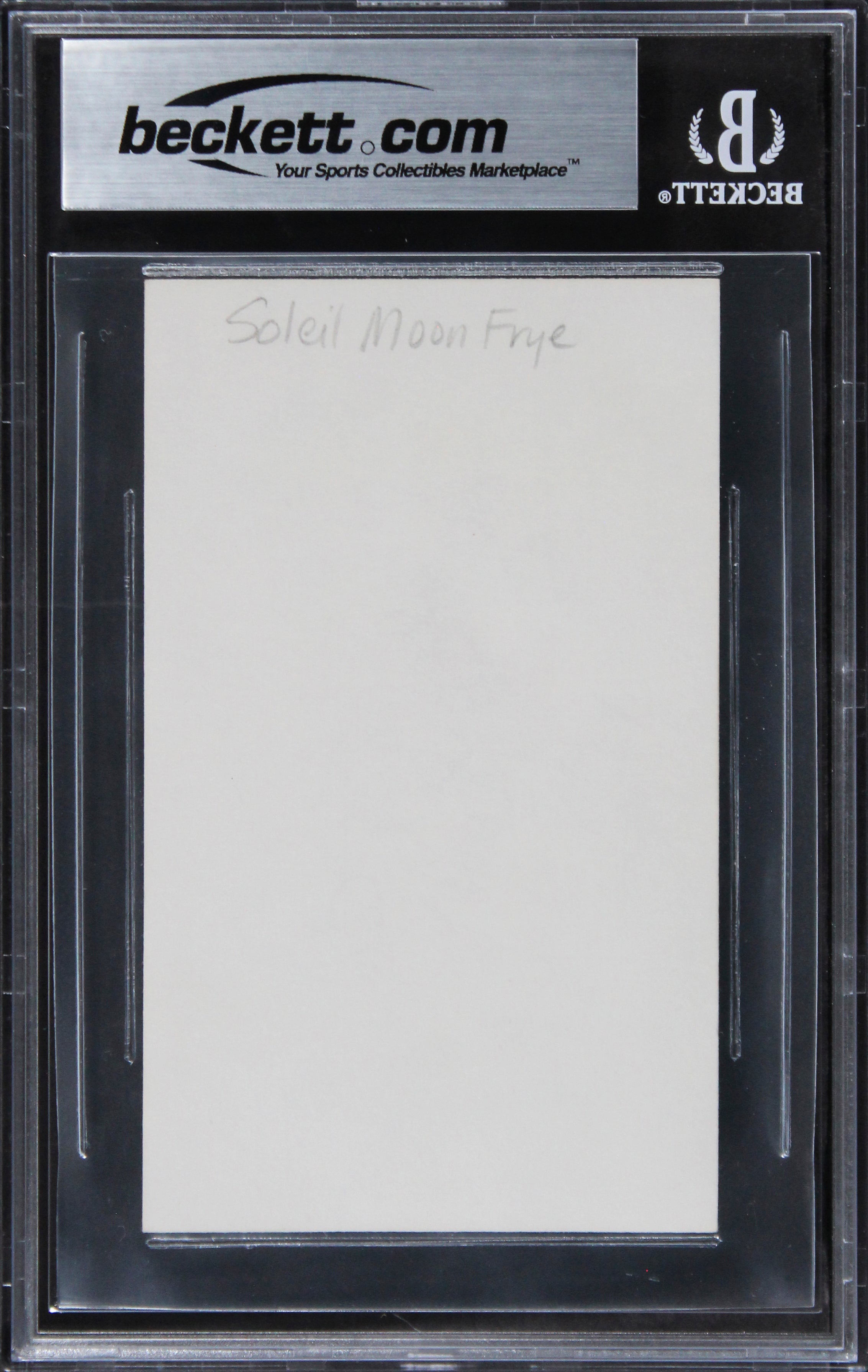 Soleil Moon Frye Punky Brewster "Love "Signed 3x5 Index Card BAS Slabbed