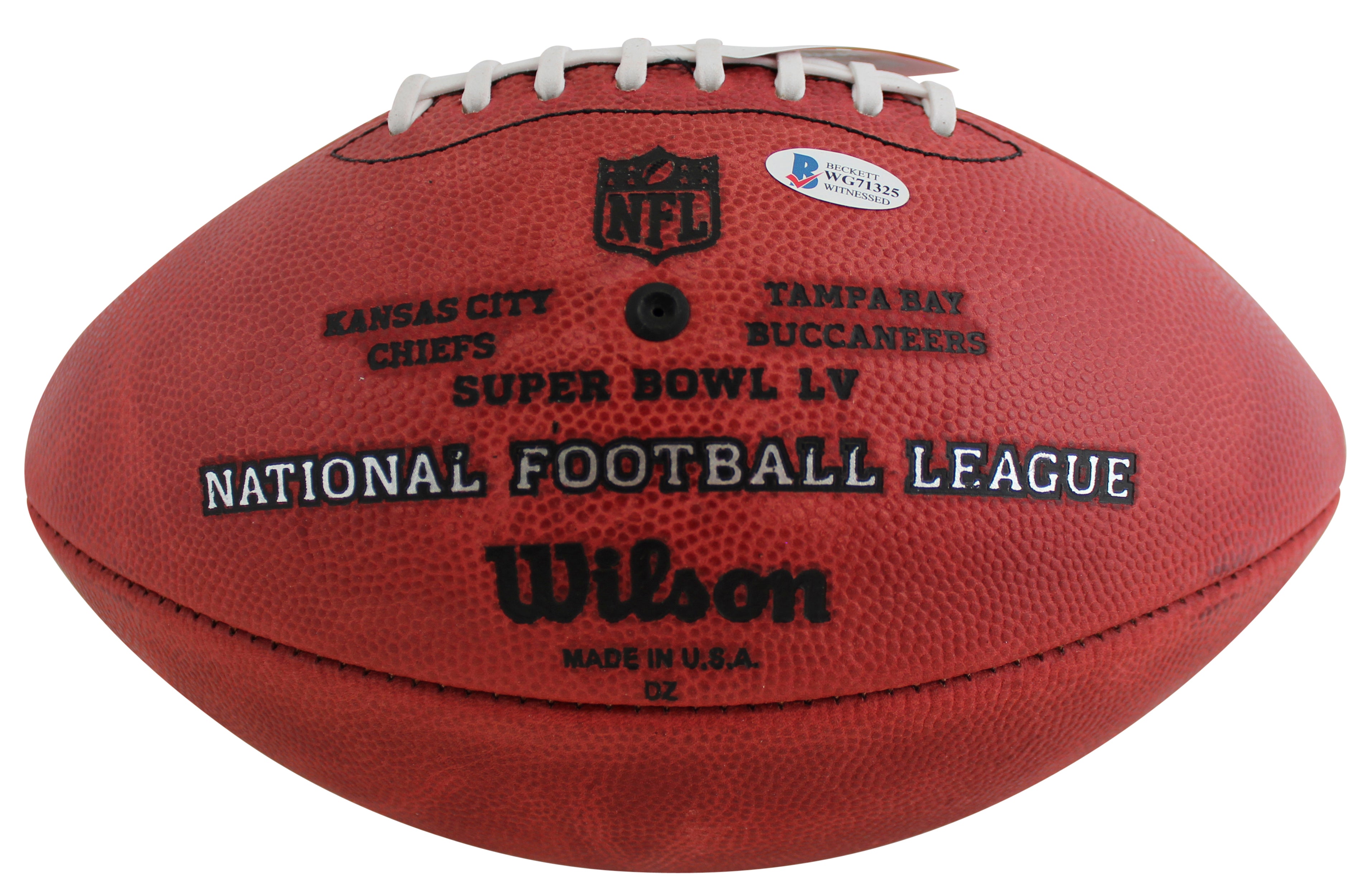 Buccaneers Devin White '2x Insc" Signed Super Bowl LV Duke Nfl Football BAS Wit