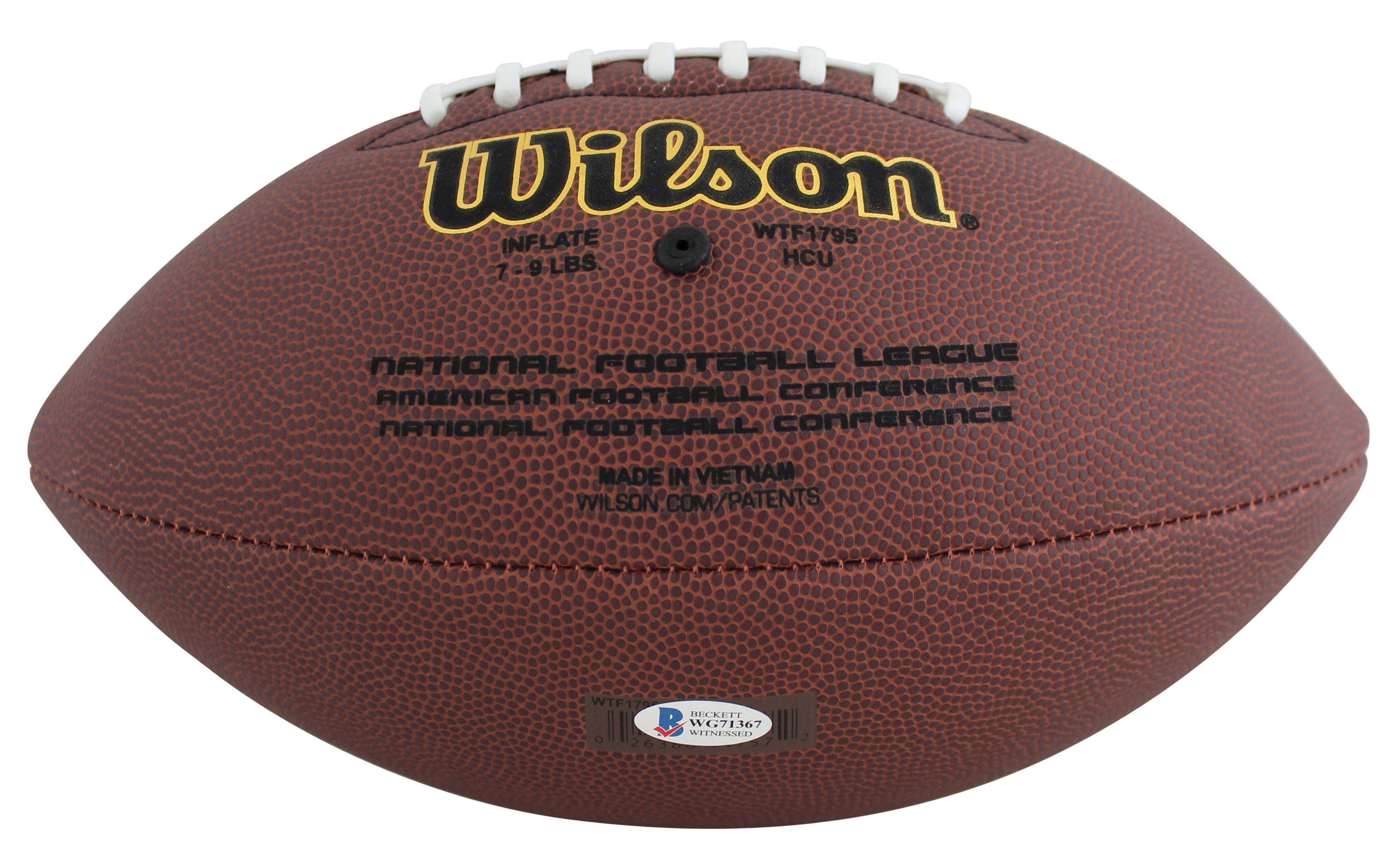 Eagles Devin White Signed Wilson Super Grip Football W/ Case BAS Witnessed