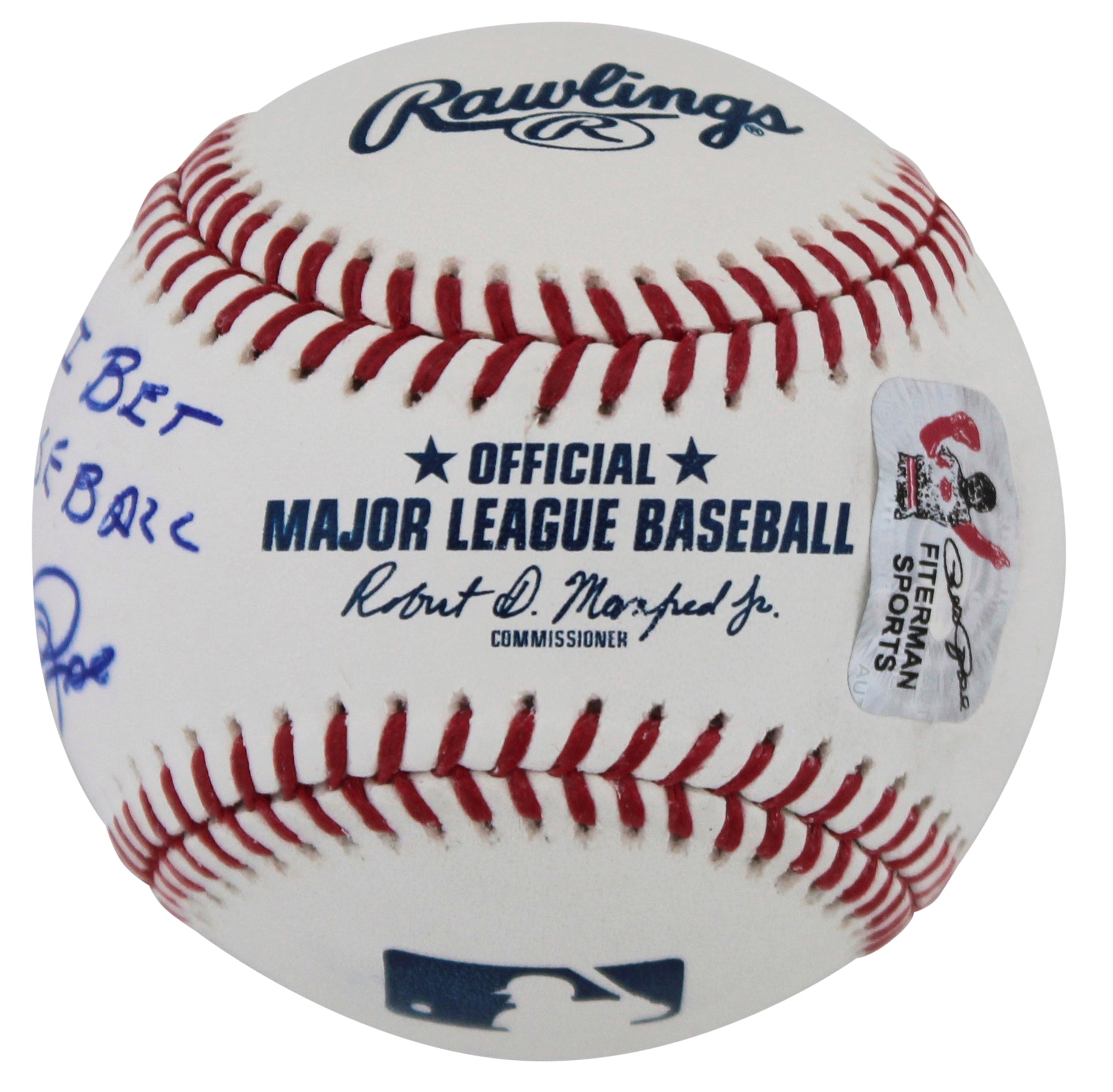 Reds Pete Rose "Sorry I Bet On Baseball" Signed Oml Baseball BAS #BJ19806
