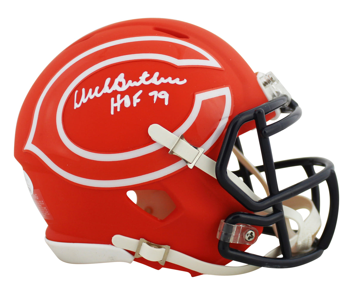 Bears Dick Butkus "HOF 79" Authentic Signed Amp Speed Mini Helmet JSA Witness