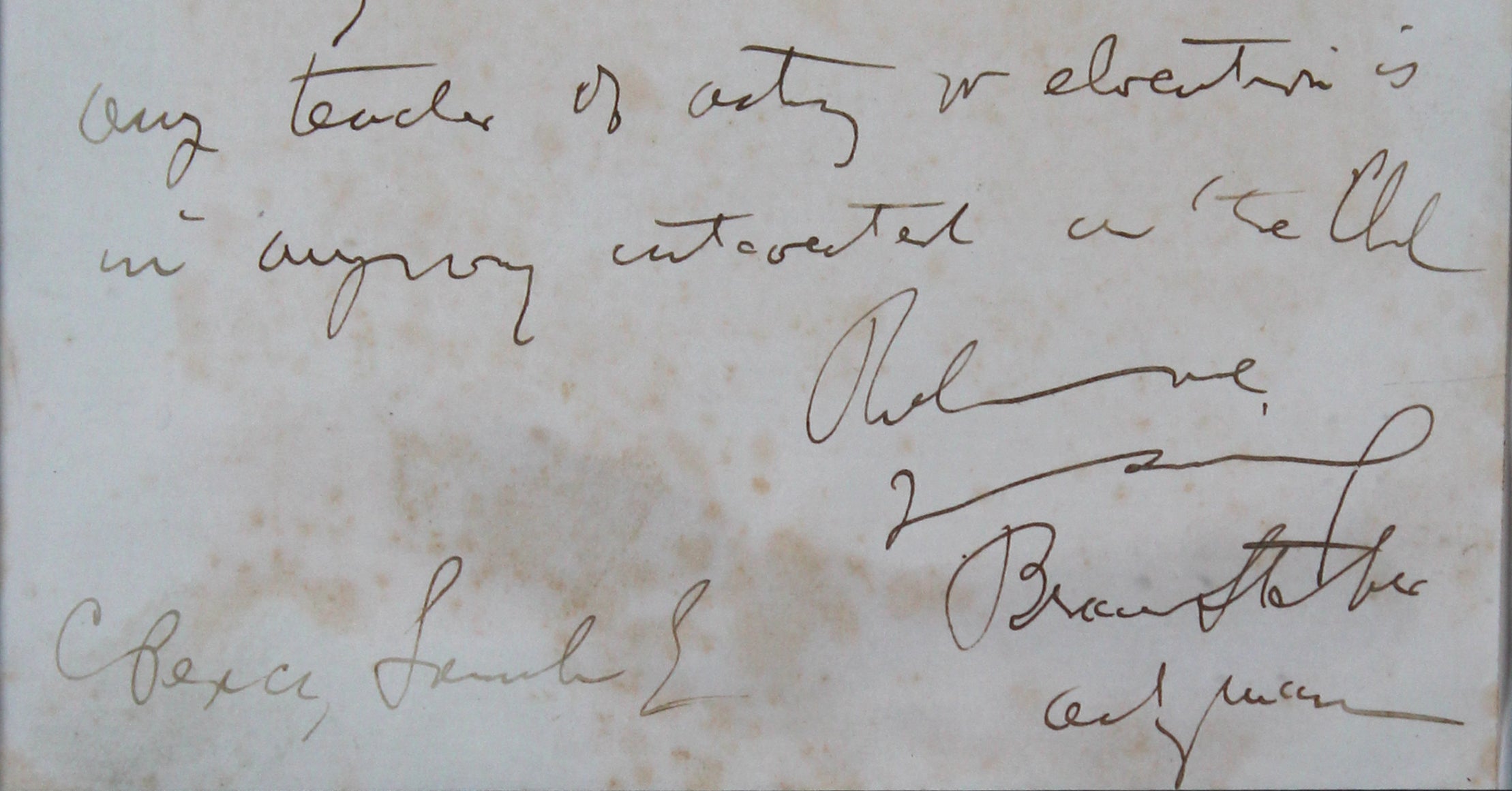 Bram Stoker Dracula Signed & Framed 5x7.5 1896 Handwritten Letter JSA #BB84405