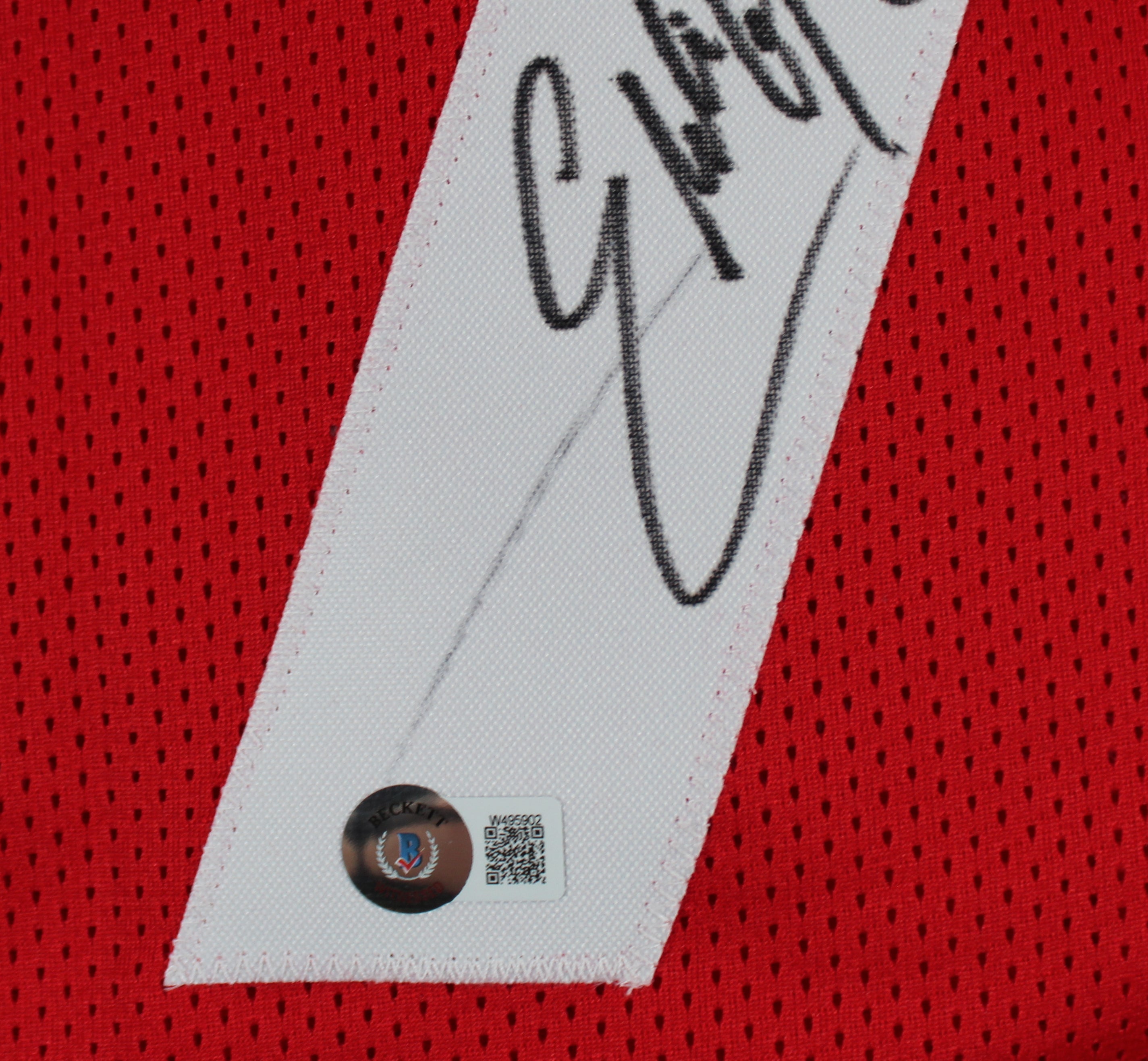 Ohio State Eddie George Authentic Signed Red Pro Style Jersey BAS Wit #W495902