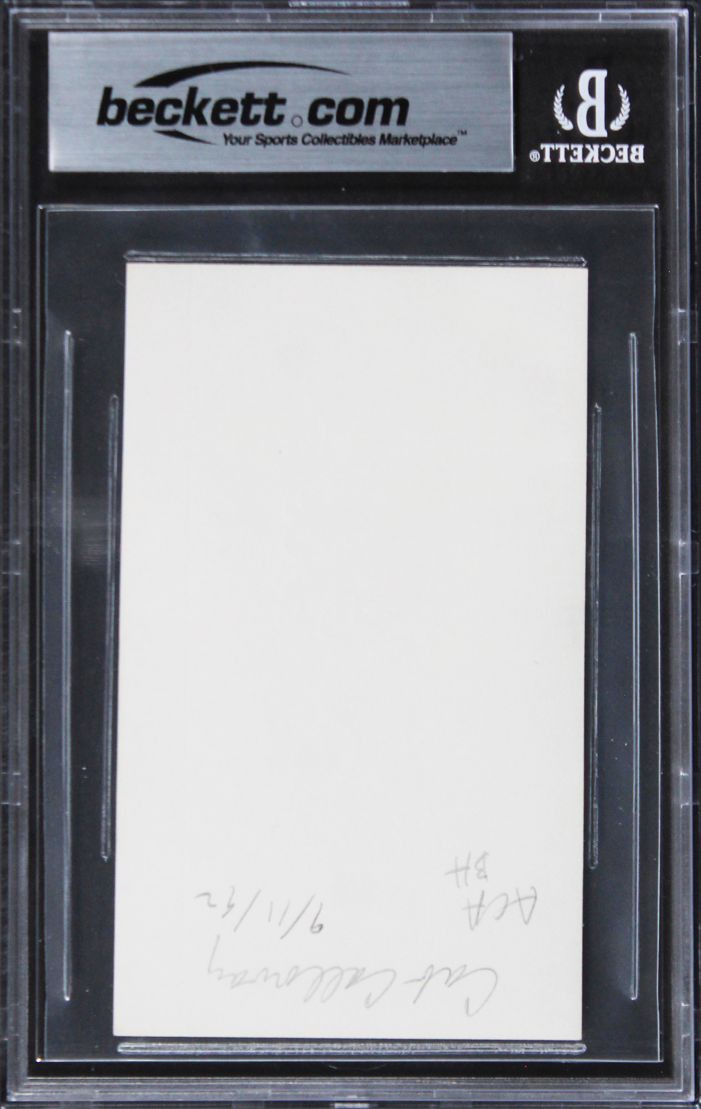 Cab Calloway Musician Authentic Signed 3x5 Index Card Autographed BAS Slabbed 2