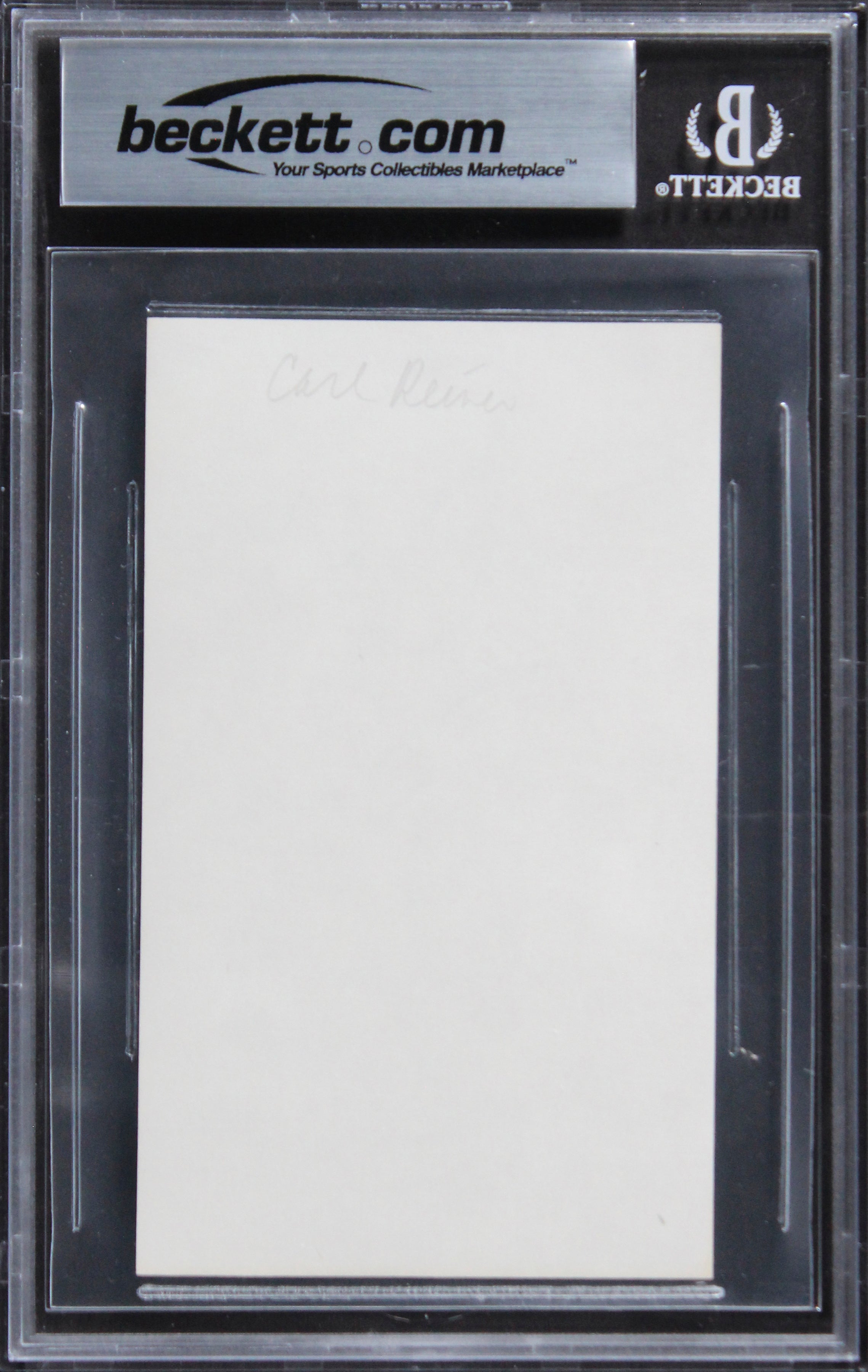 Carl Reiner Ocean's 11 Authentic Signed 3x5 Index Card Autographed BAS Slabbed