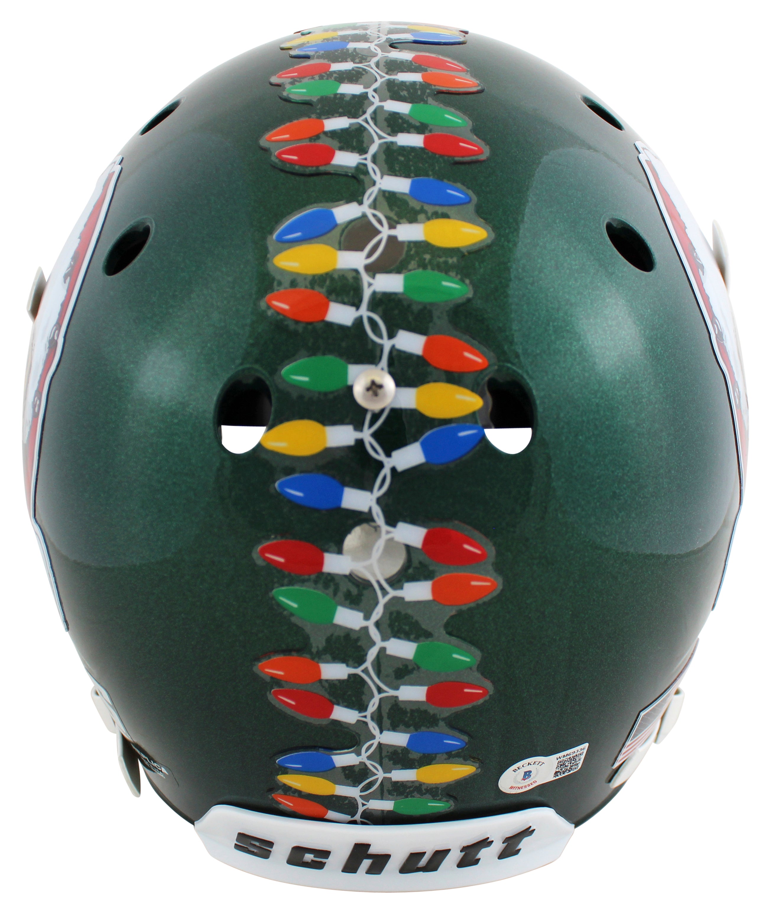 Chevy Chase Christmas Vacation Signed Green Schutt Full Size Rep Helmet BAS Wit