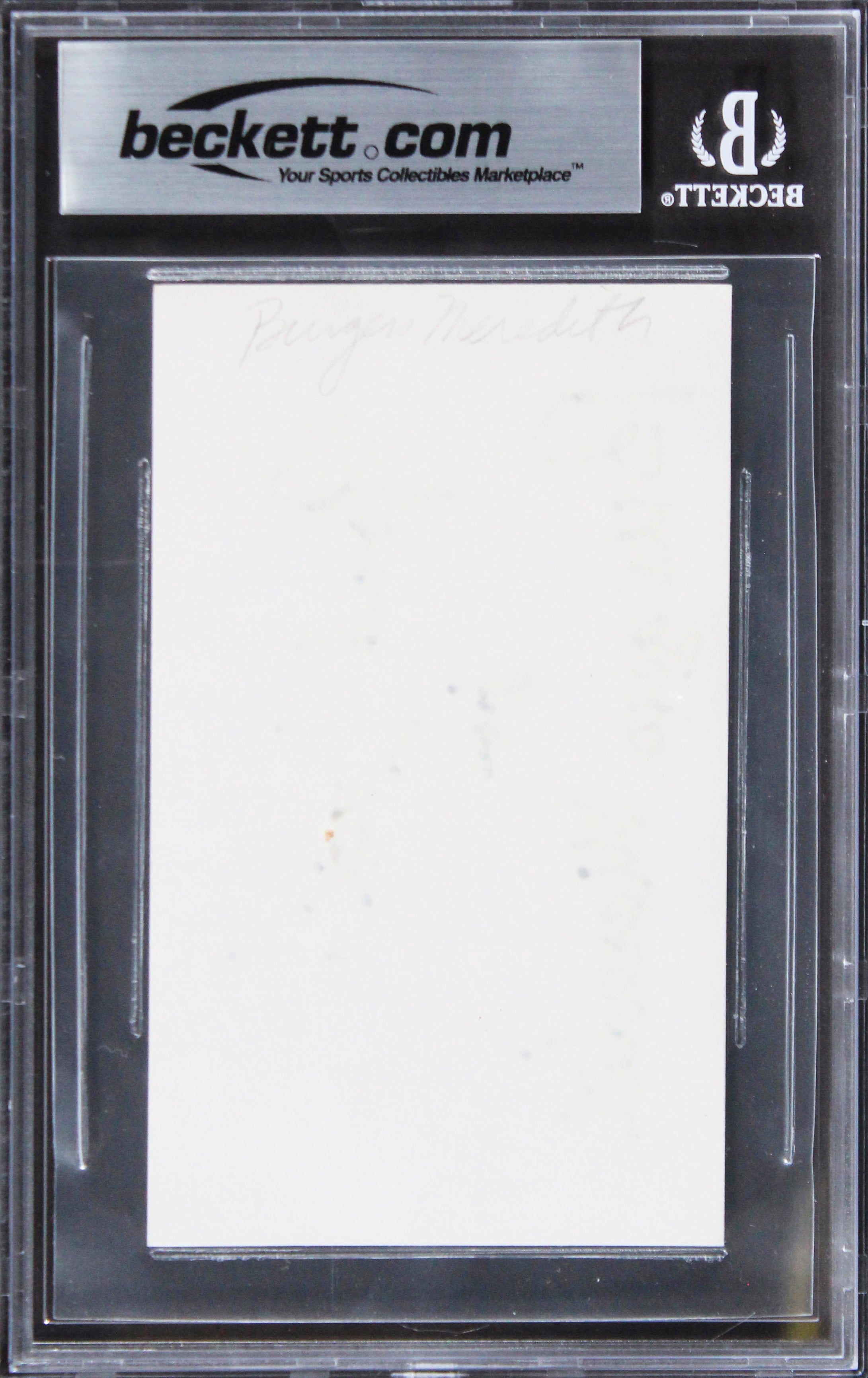Burgess Meredith Rocky "Good Luck" Authentic Signed 3x5 Index Card BAS Slabbed 2