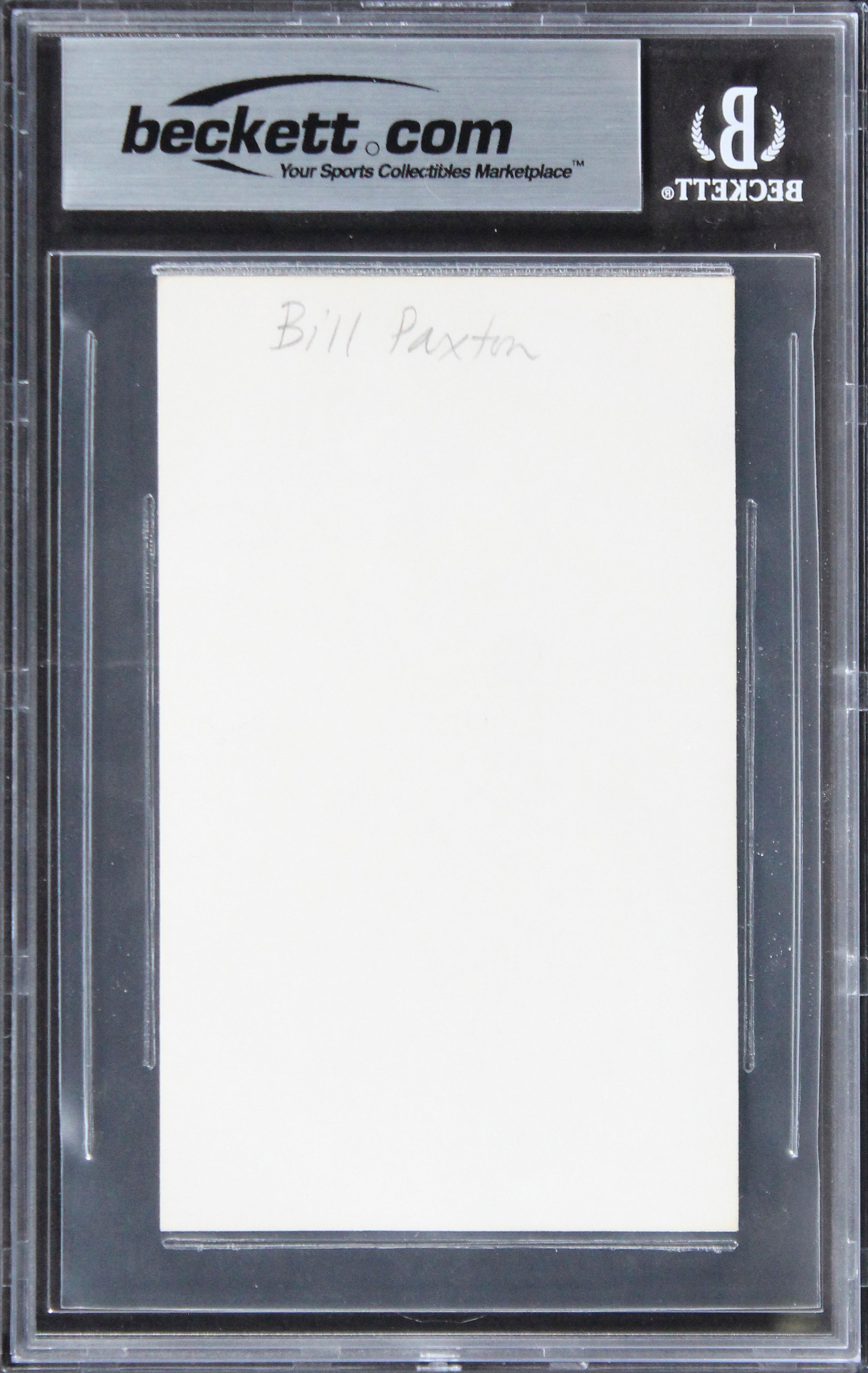 Bill Paxton Titanic "Best" Authentic Signed 3x5 Index Card BAS Slabbed 1