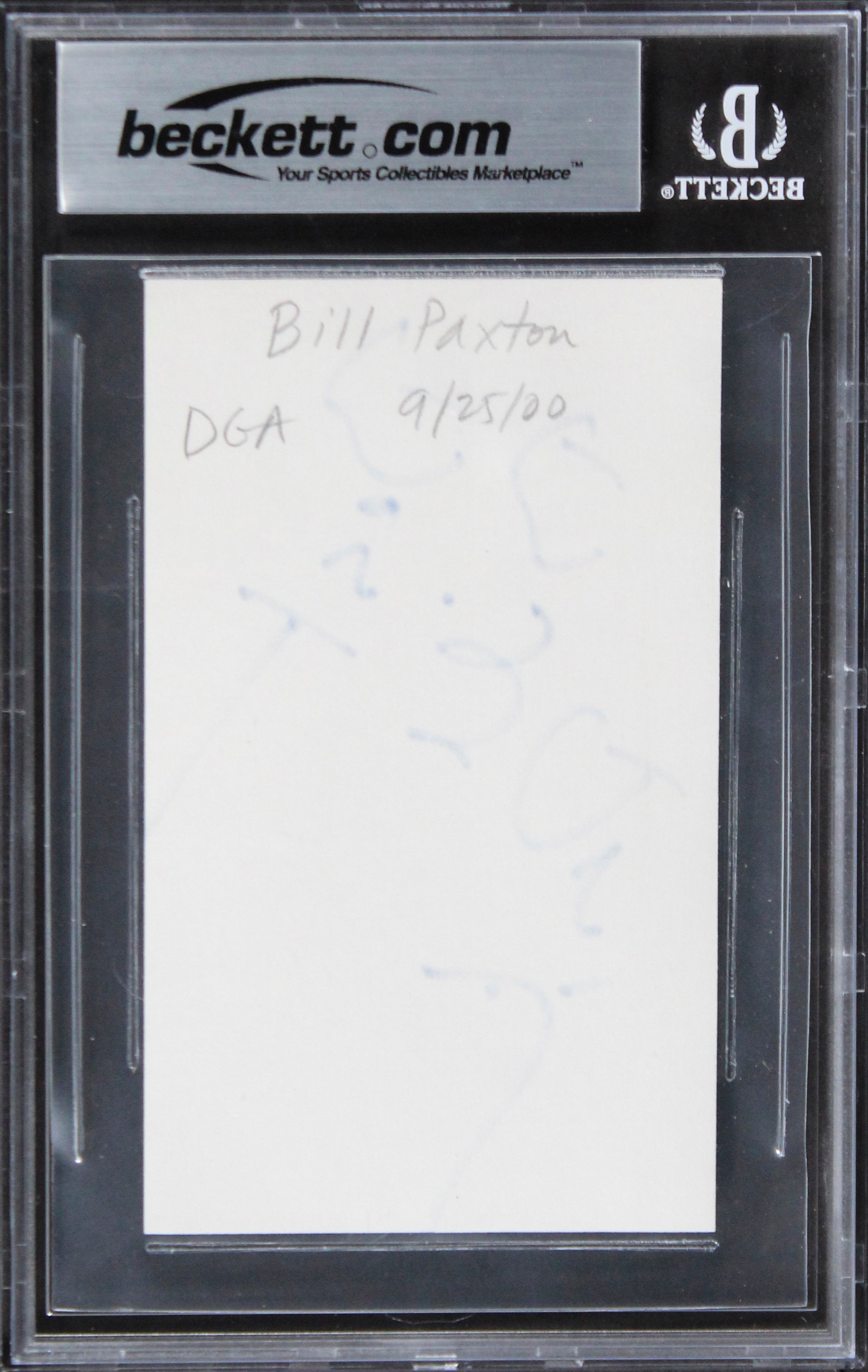 Bill Paxton Titanic "Best" Authentic Signed 3x5 Index Card BAS Slabbed 2