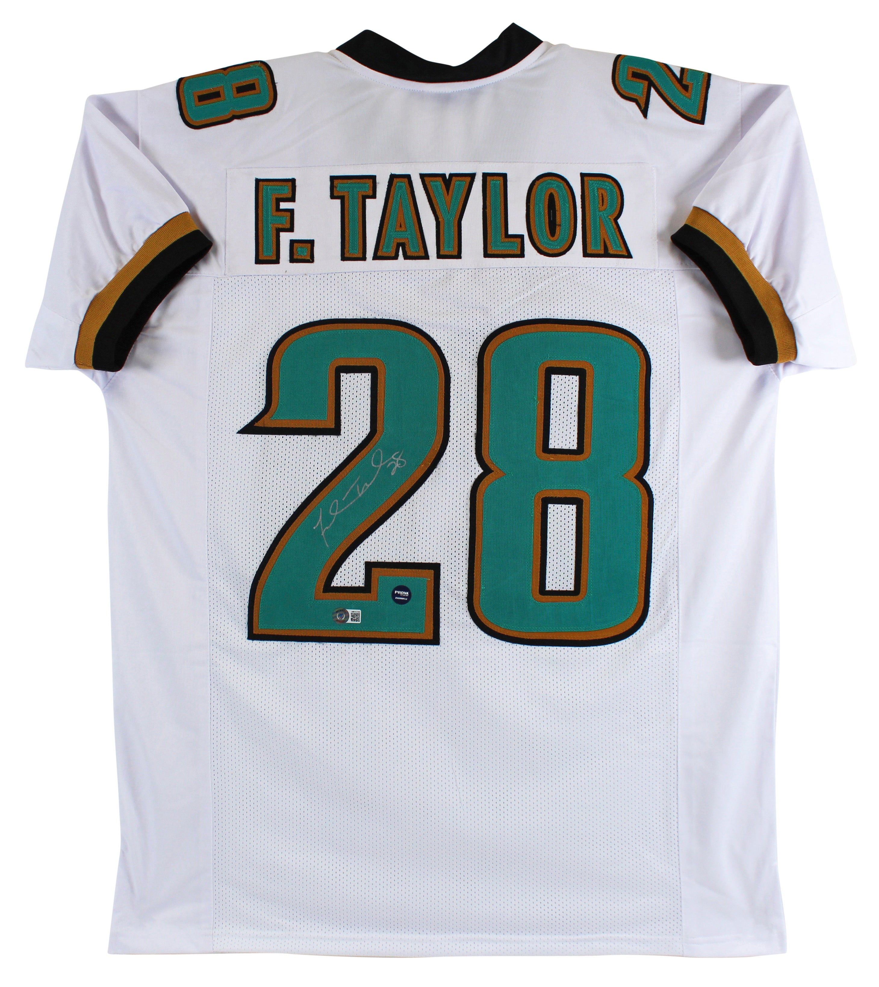 Fred Taylor Authentic Signed White Pro Style Jersey Autographed BAS Witnessed